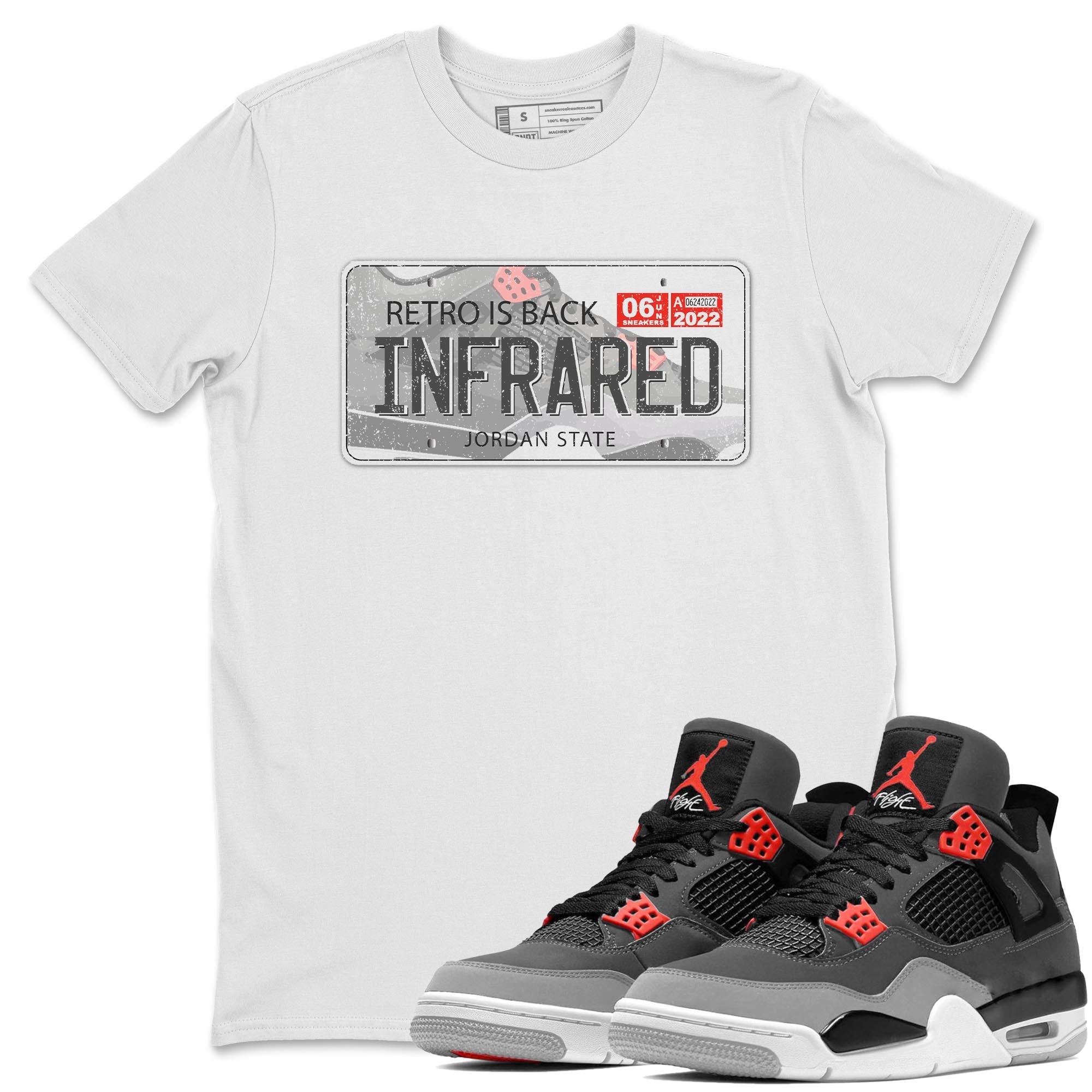 Jordan Plate Unisex Tops - Air Jordan 4 Infrared