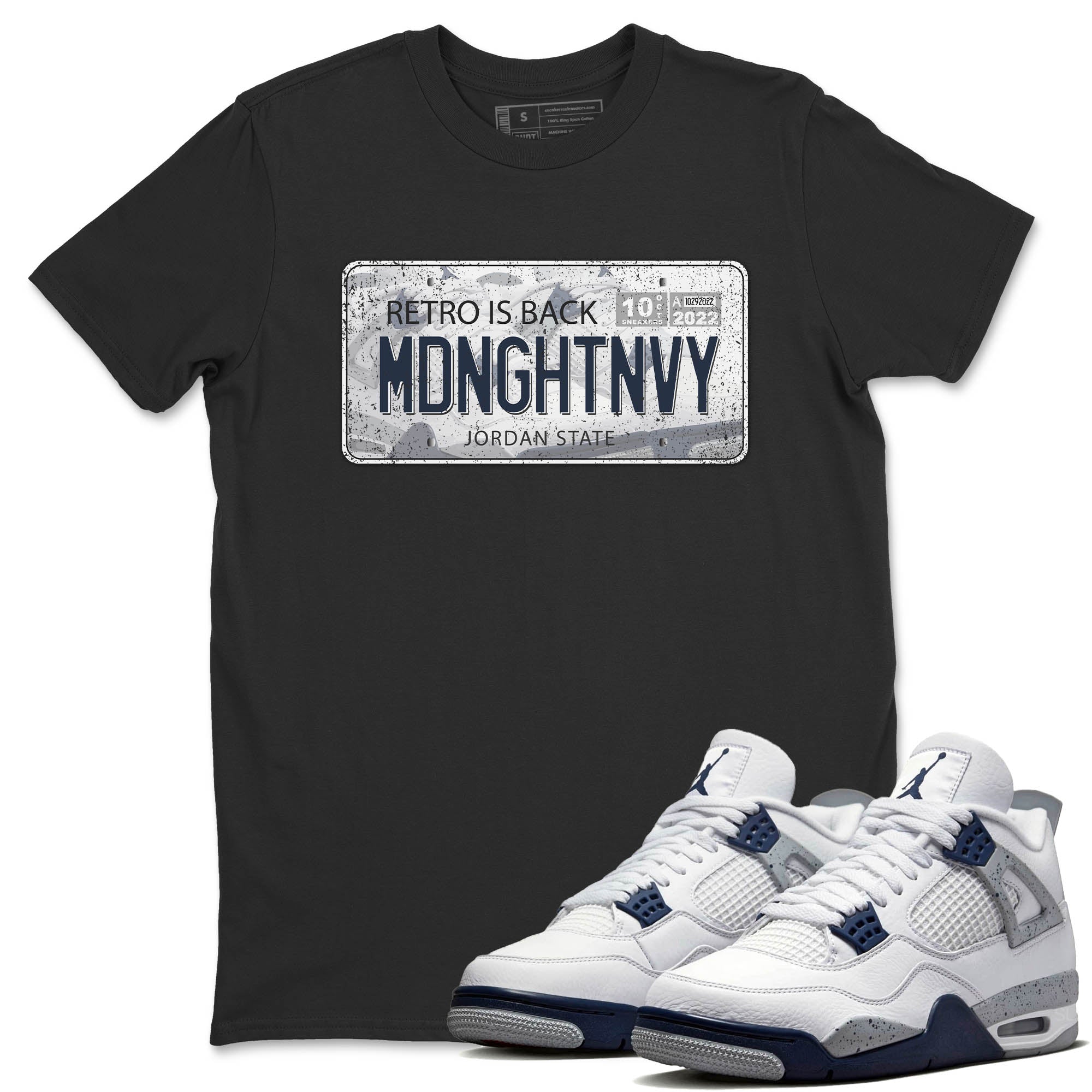 Jordan Plate Unisex Tops - Air Jordan 4 Midnight Navy