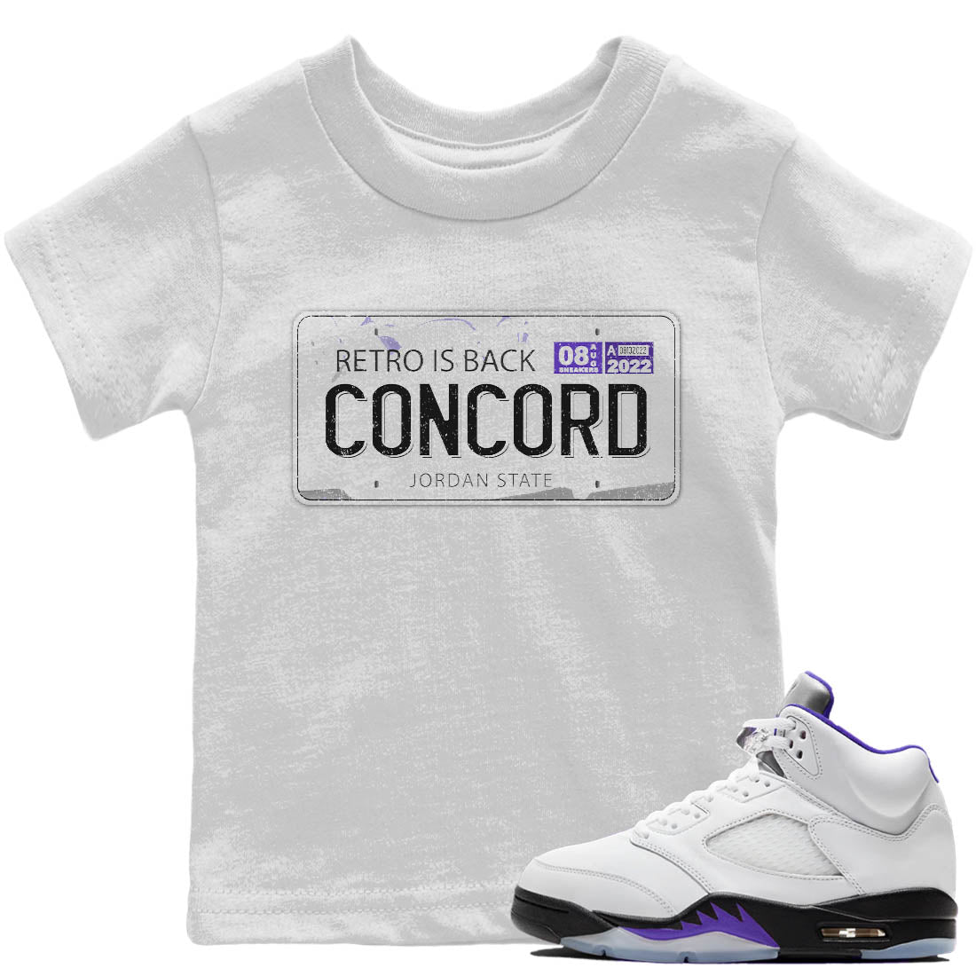 Jordan Plate Kids Tops - Air Jordan 5 Concord