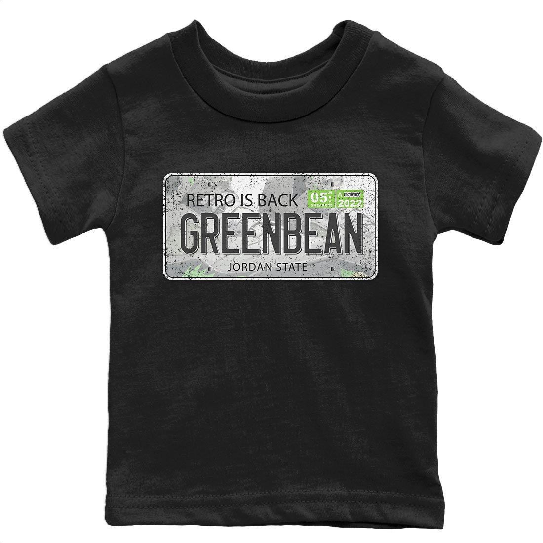 Jordan Plate Kids Tops - Air Jordan 5 Green Bean