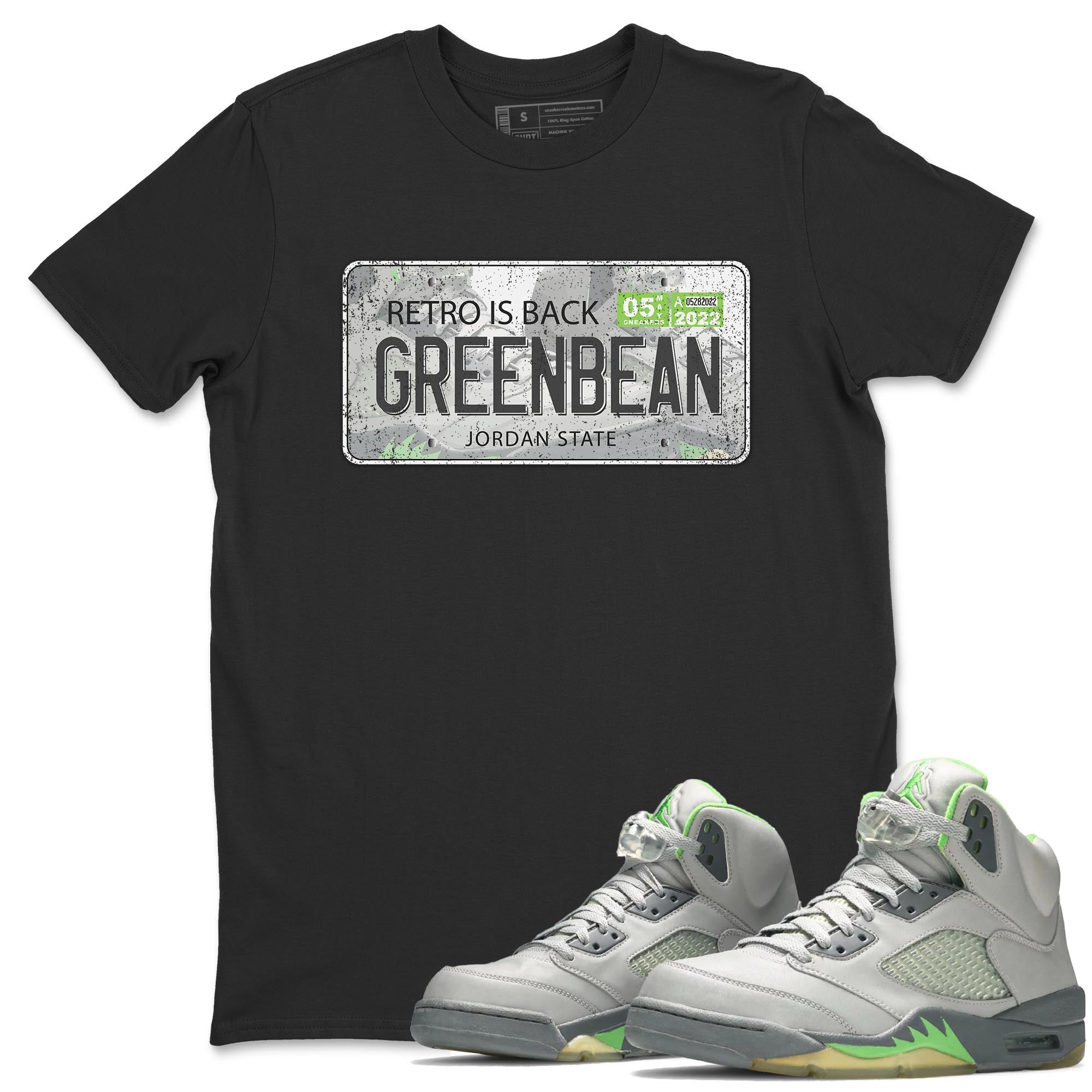 Jordan Plate Unisex Tops - Air Jordan 5 Green Bean