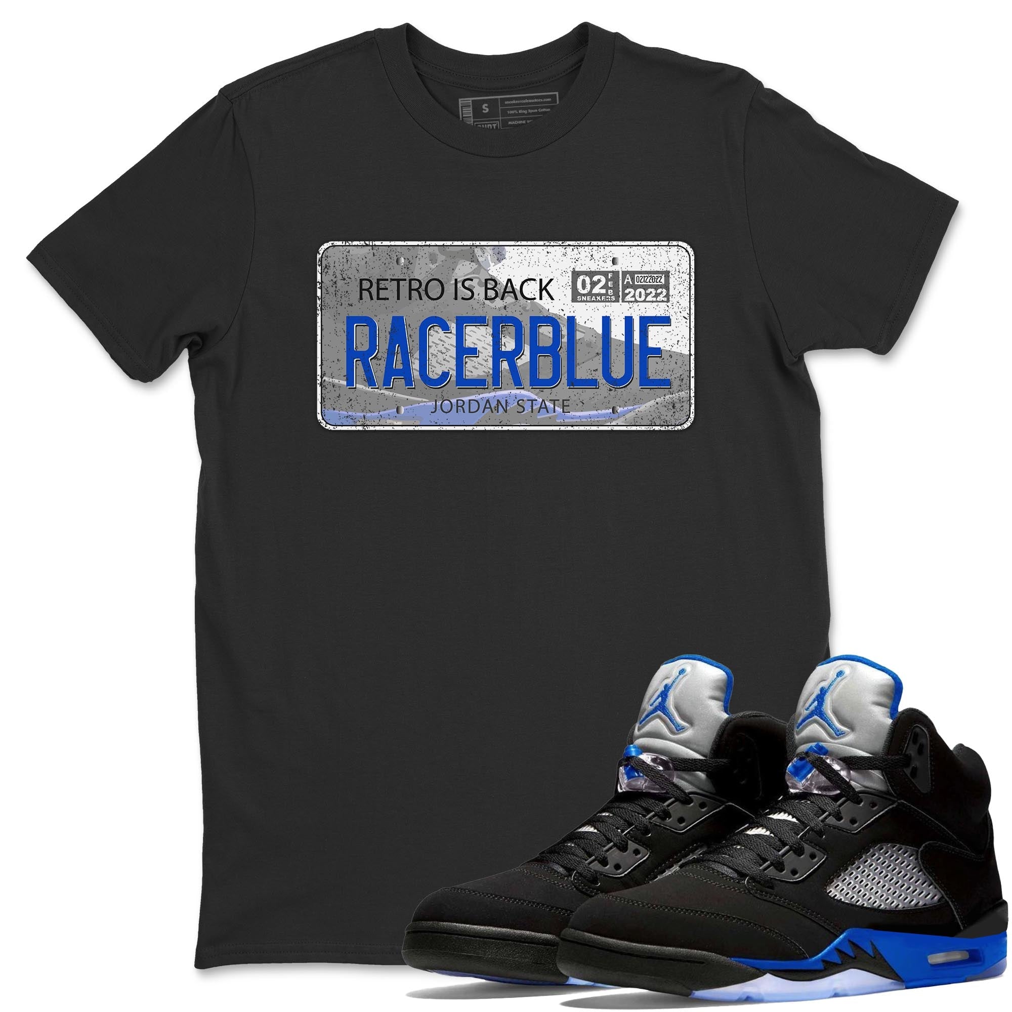 Jordan Plate Unisex Tops - Air Jordan 5 Racer Blue