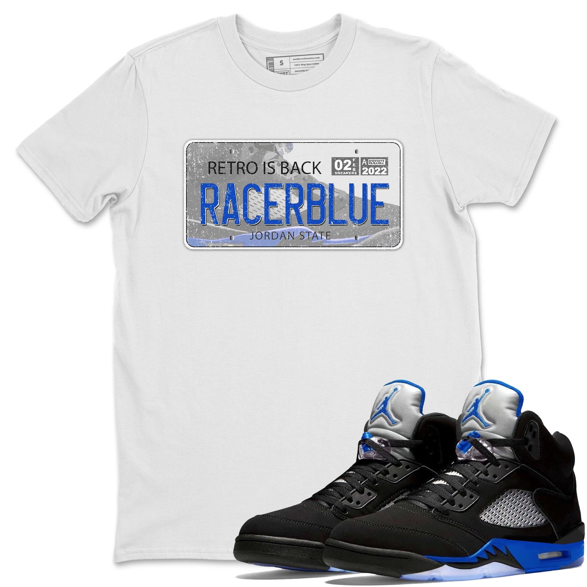 Jordan Plate Unisex Tops - Air Jordan 5 Racer Blue
