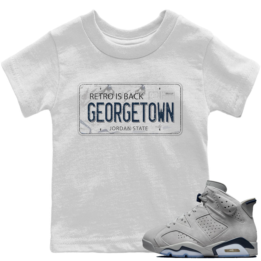 Jordan Plate Kids Tops - Air Jordan 6 Georgetown