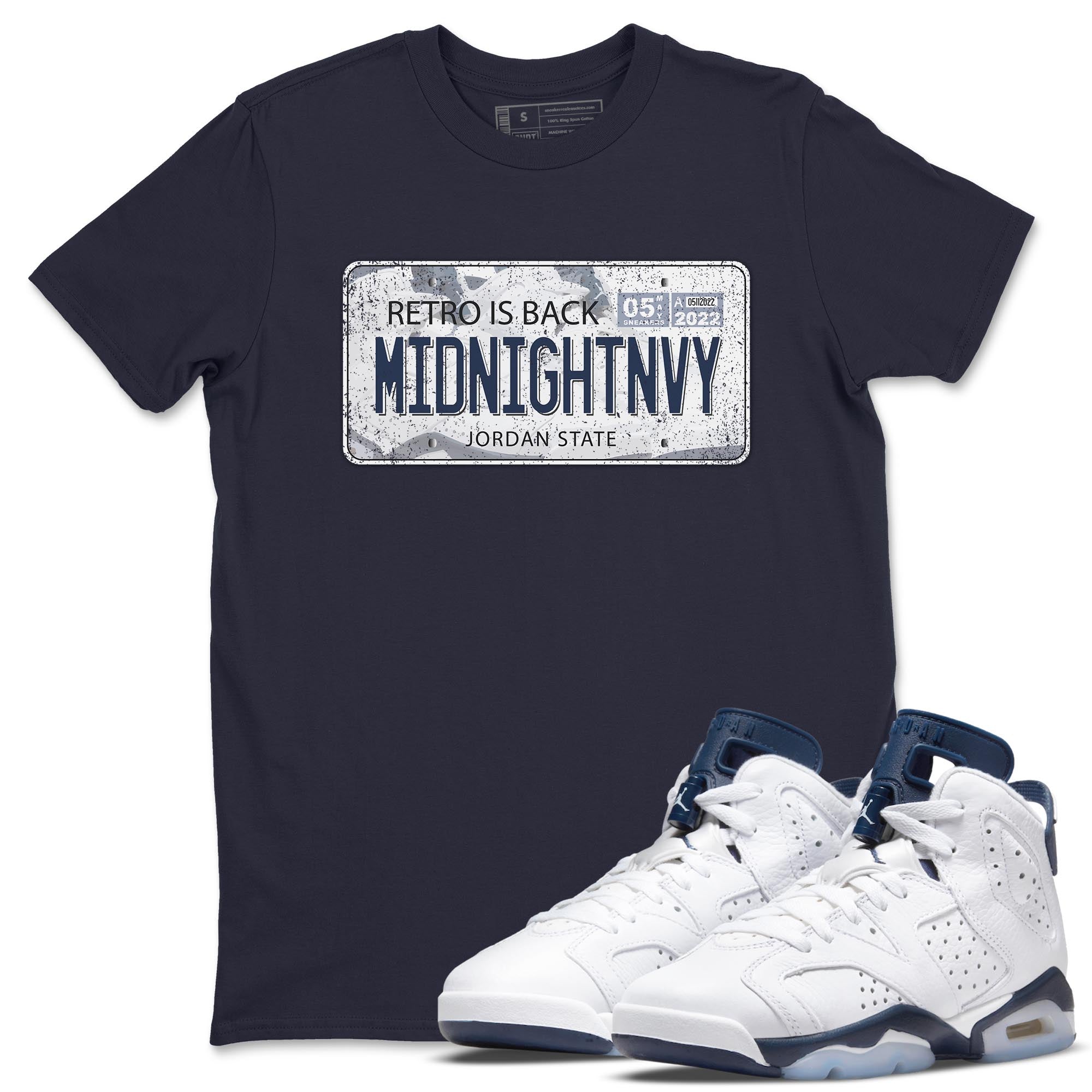 Jordan Plate Unisex Tops - Air Jordan 6 Midnight Navy