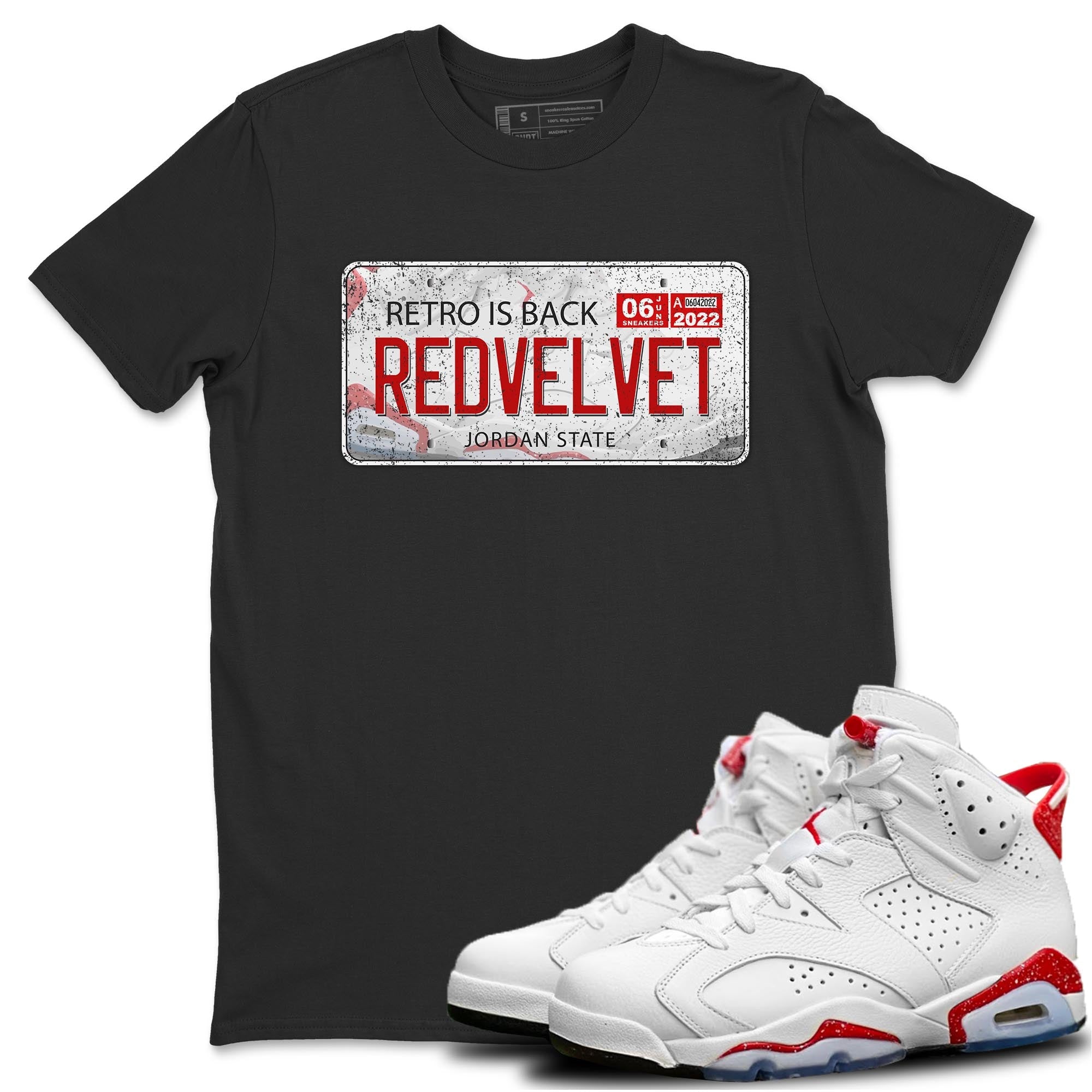 Jordan Plate Unisex Tops - Air Jordan 6 Red Velvet Cookies