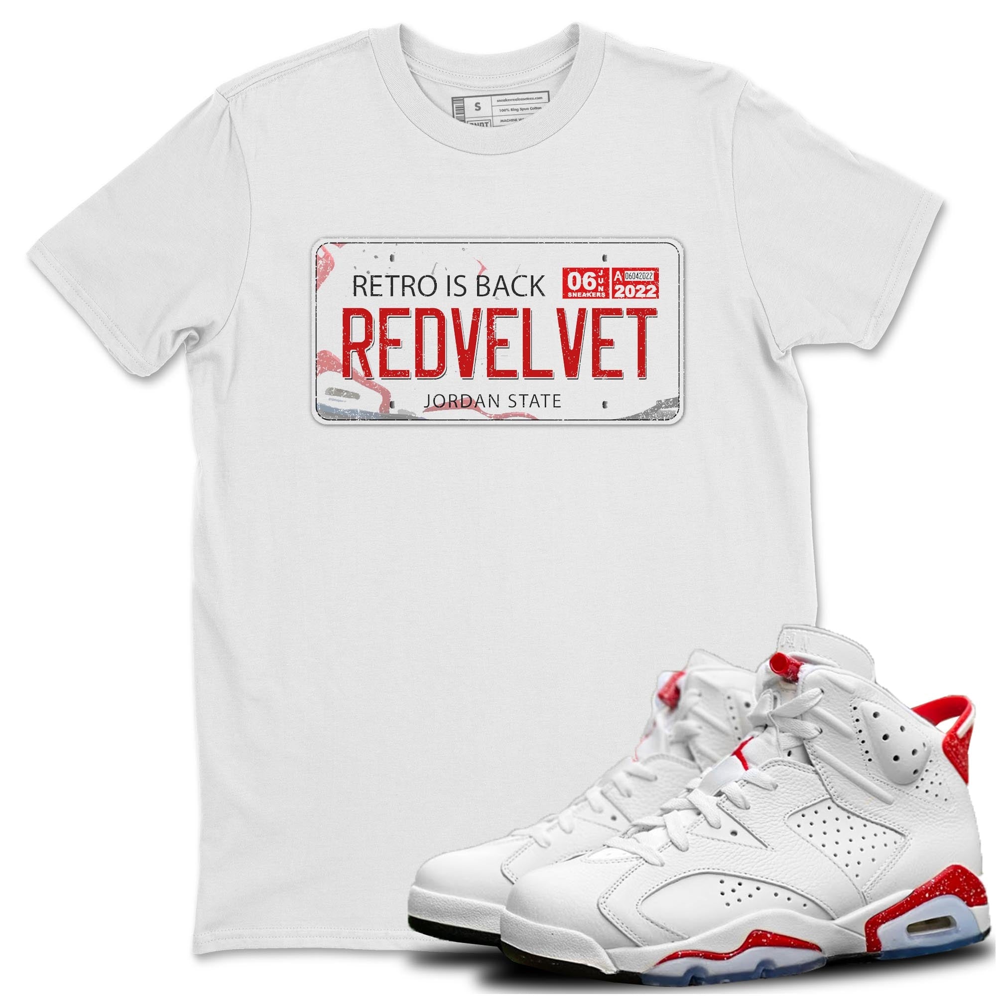 Jordan Plate Unisex Tops - Air Jordan 6 Red Velvet Cookies