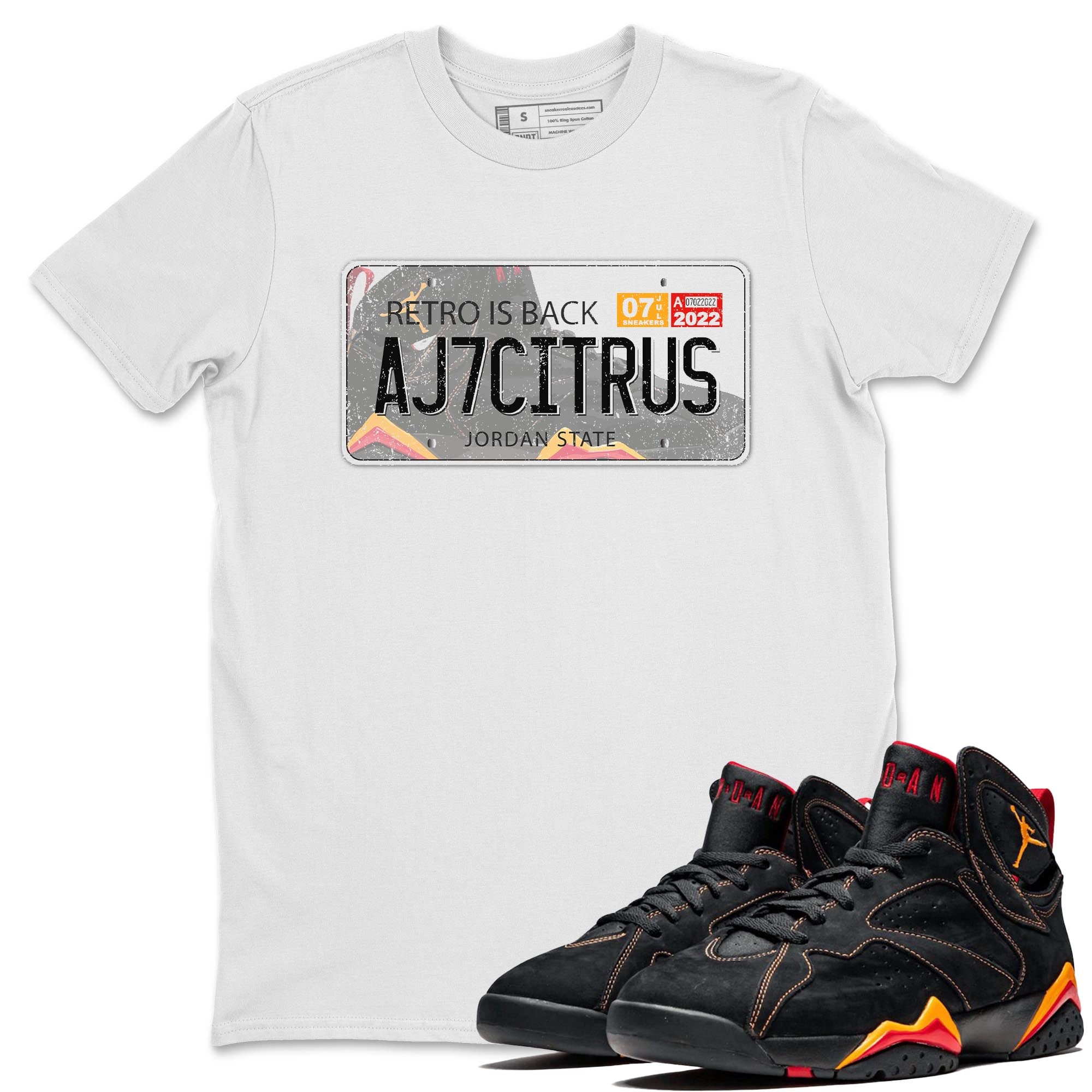 Jordan Plate Unisex Tops - Air Jordan 7 Citrus