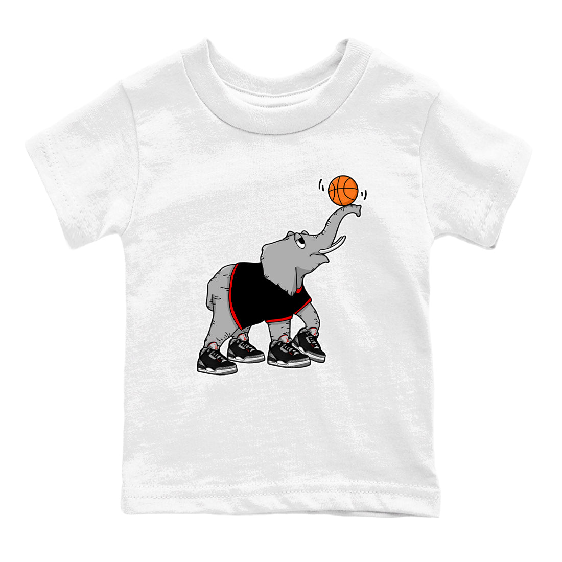 Juggling Elephant snkmatch Tees Kids - Air Jordan 3 Black Cement