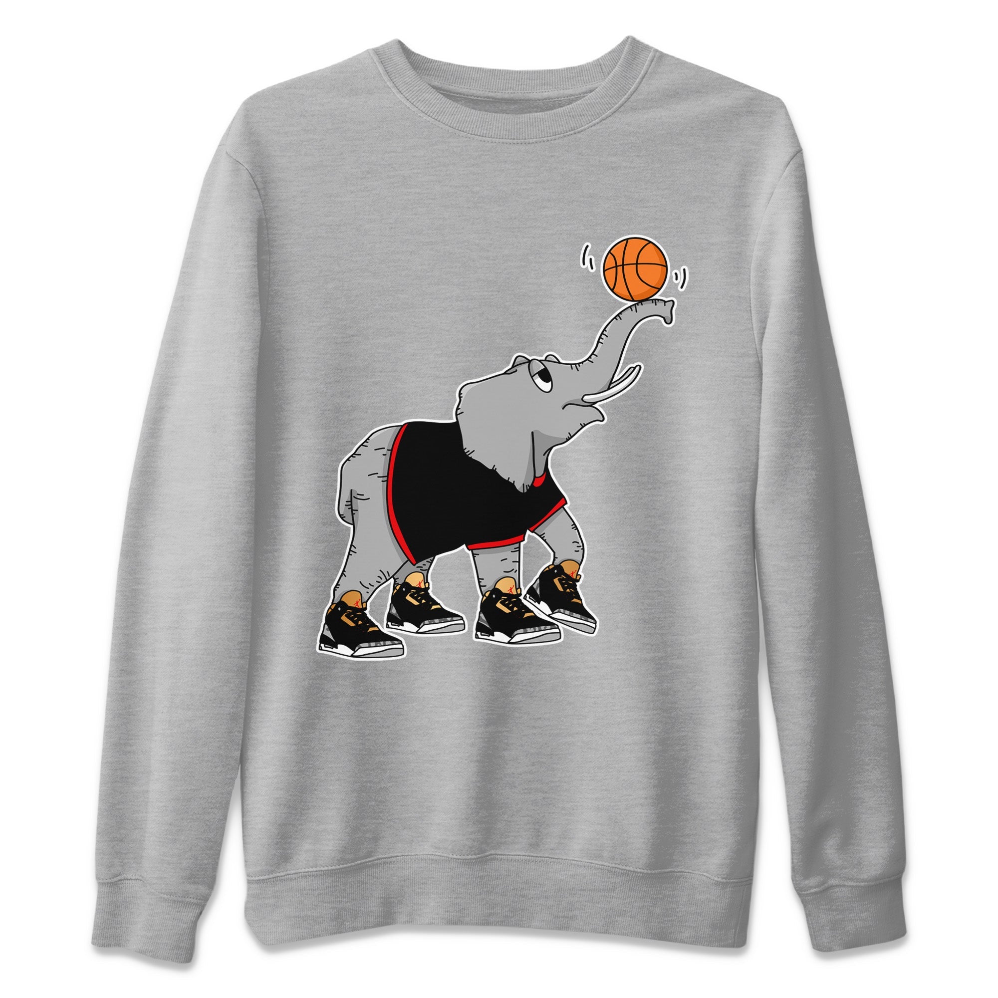 Juggling Elephant Unisex Tops - Air Jordan 3 Black Gold