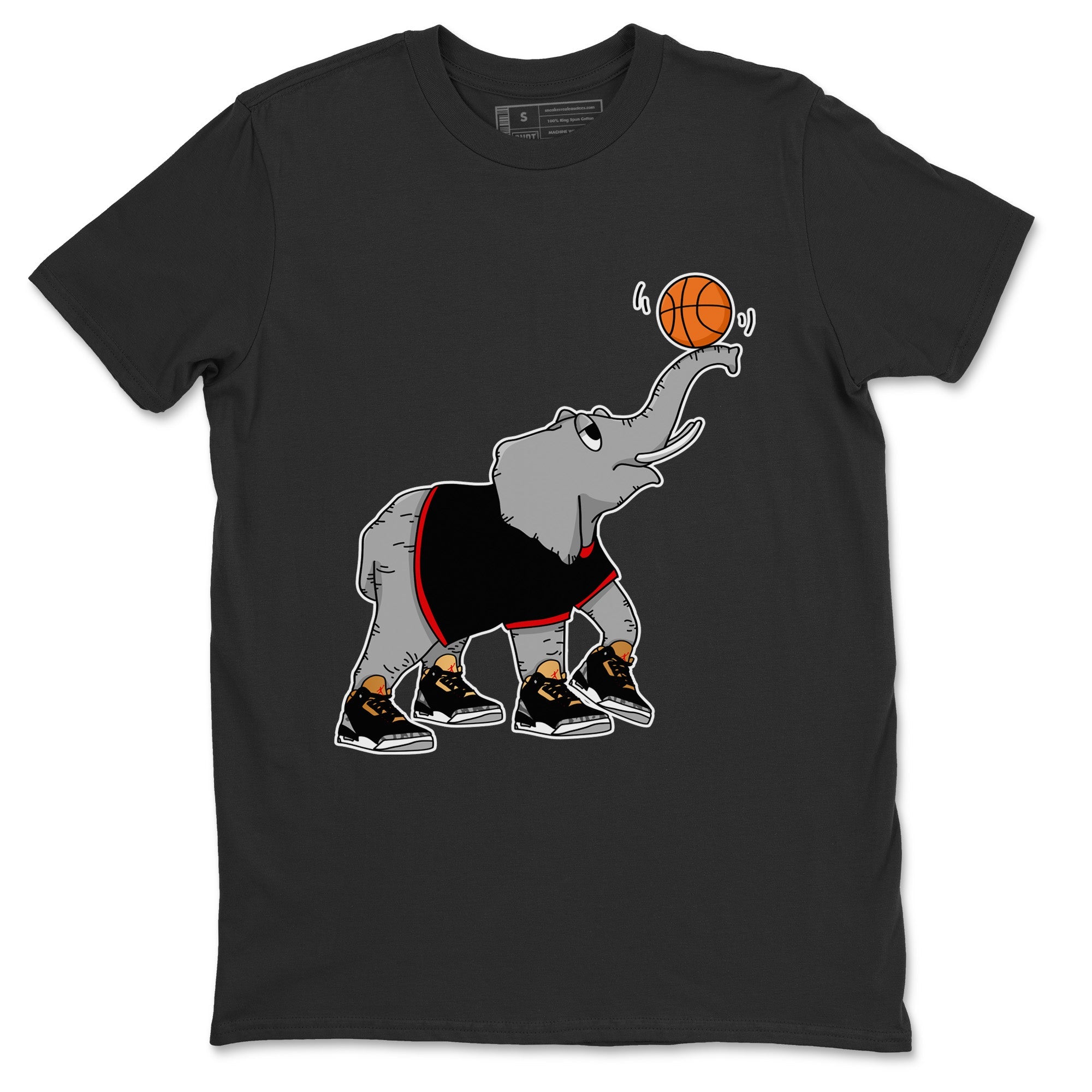 Juggling Elephant Unisex Tops - Air Jordan 3 Black Gold