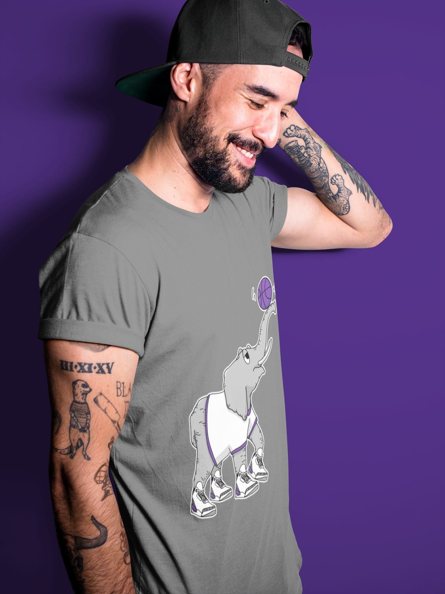 Juggling Elephant Unisex Tops - Air Jordan 3 Dark Iris