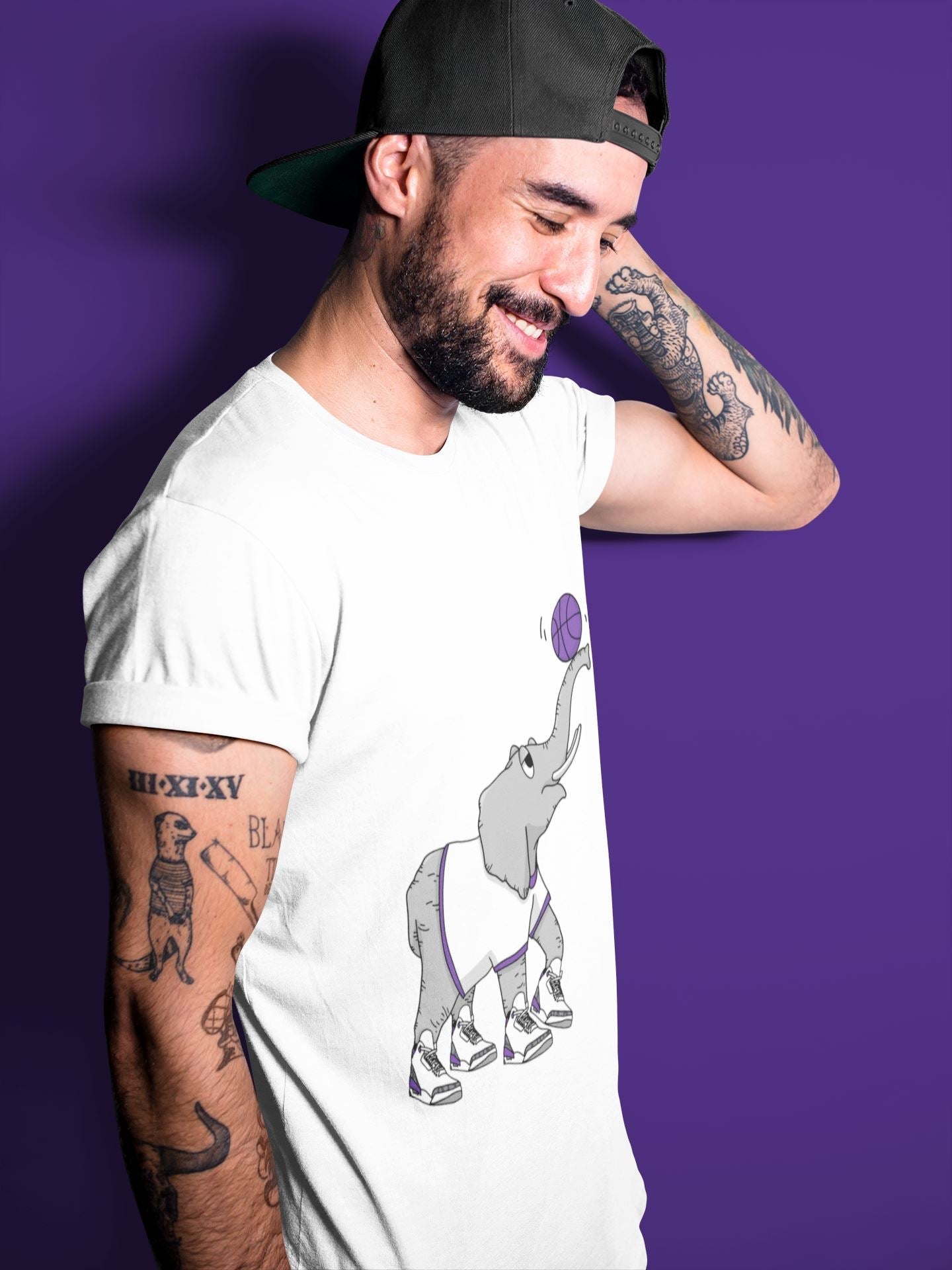 Juggling Elephant Unisex Tops - Air Jordan 3 Dark Iris