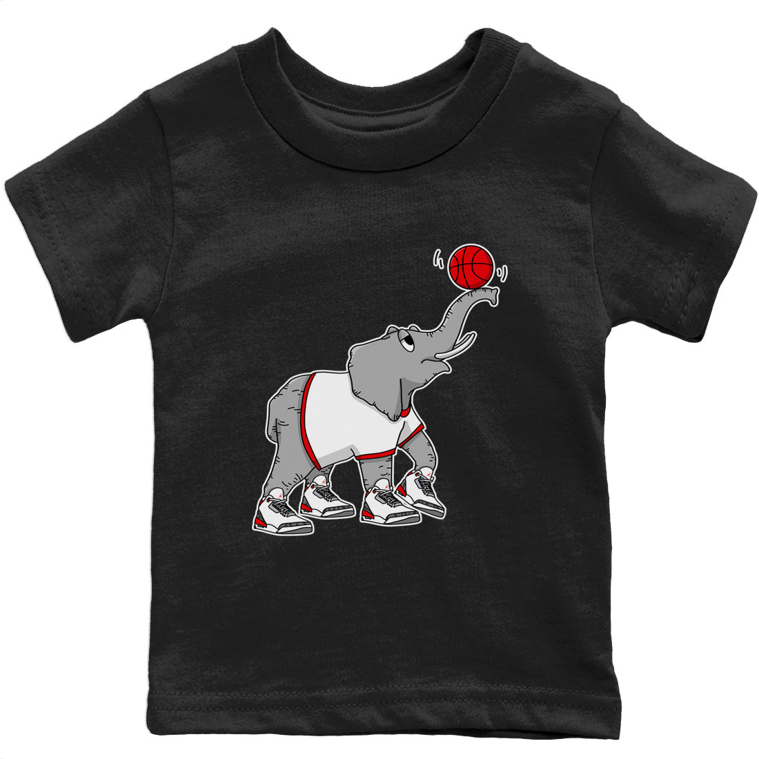 Juggling Elephant Kids Tops - Air Jordan 3 Fire Red