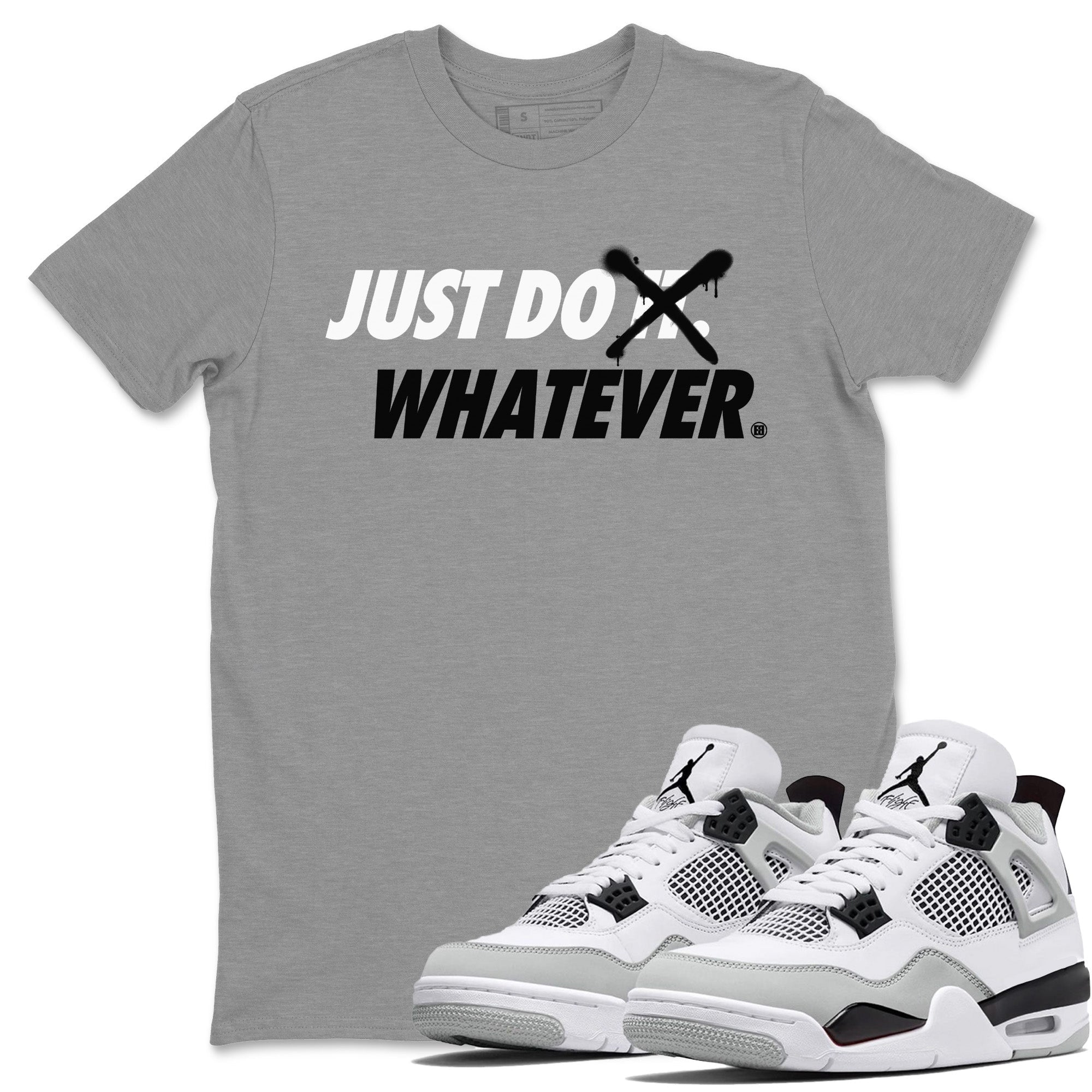 Just Do Whatever Unisex Tops - Air Jordan 4 Military Black
