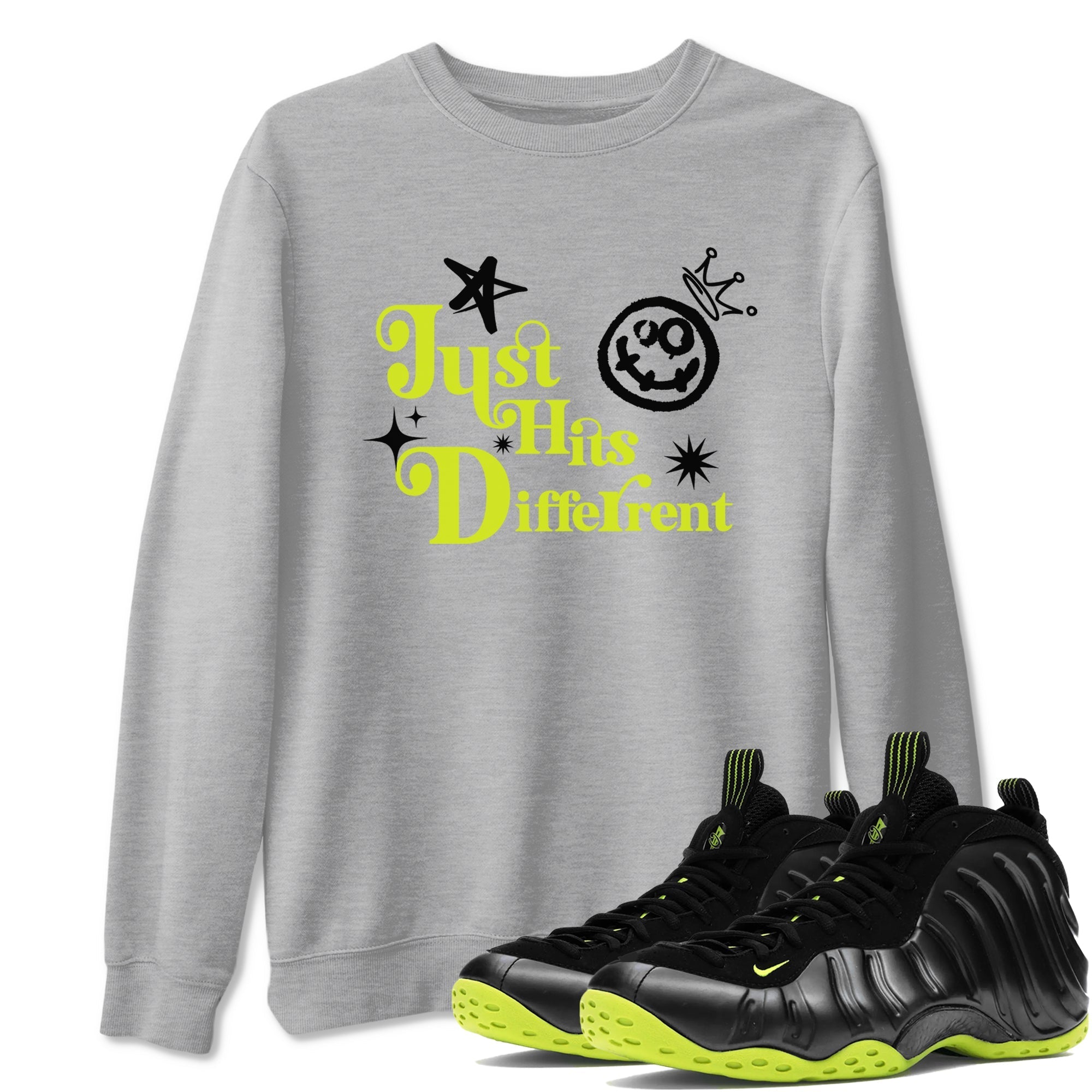 Just Hits Different snkmatch Tees - Air Foamposite One Black Volt