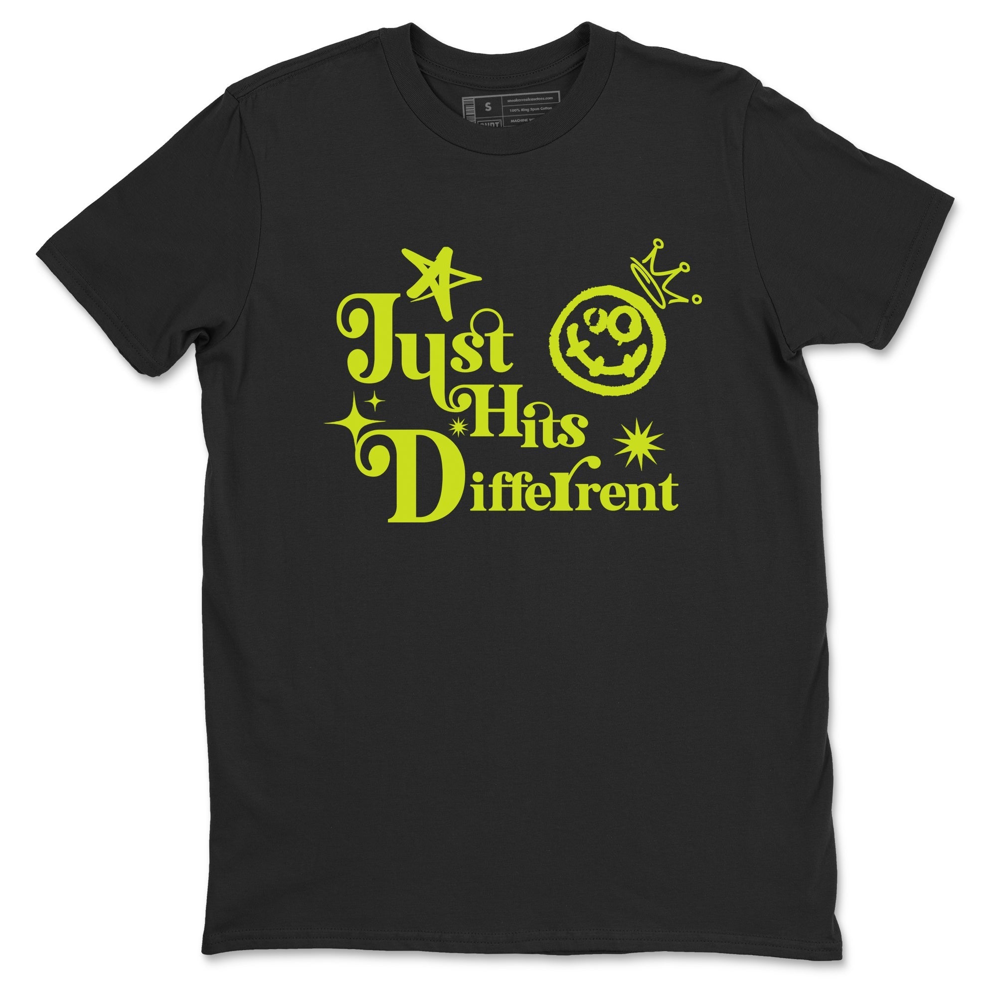 Just Hits Different snkmatch Tees - Air Foamposite One Black Volt