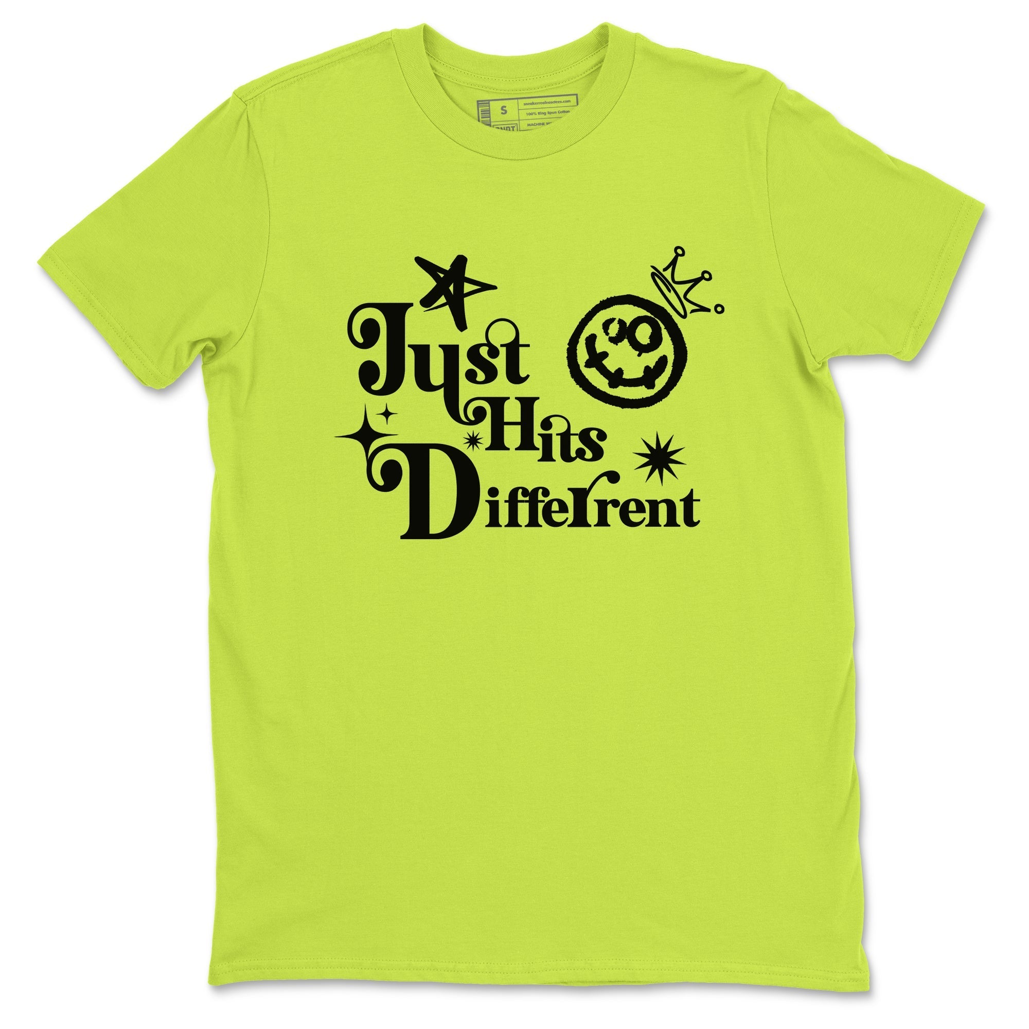 Just Hits Different snkmatch Tees - Air Foamposite One Black Volt