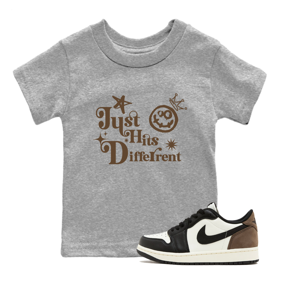 Just Hits Different snkmatch Tees Kids - Air Jordan 1 Mocha