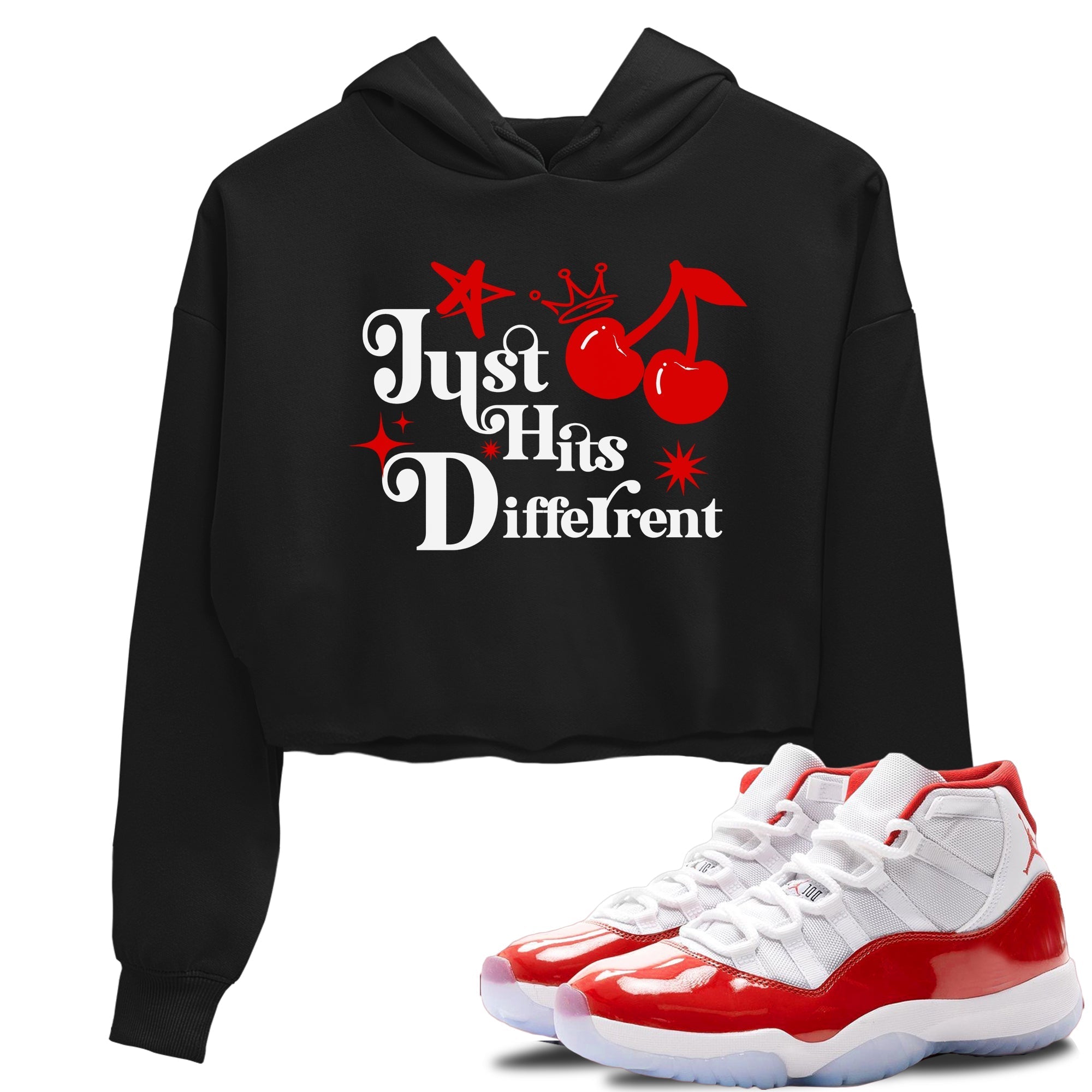 Just Hits Different snkmatch Women's Top - Air Jordan 11 Cherry