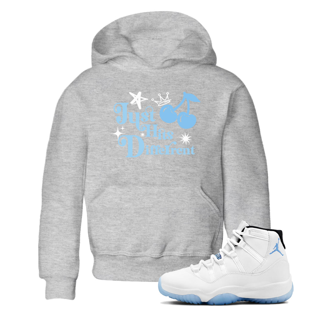 Just Hits Different snkmatch Tees Kids - Air Jordan 11 Legend Blue