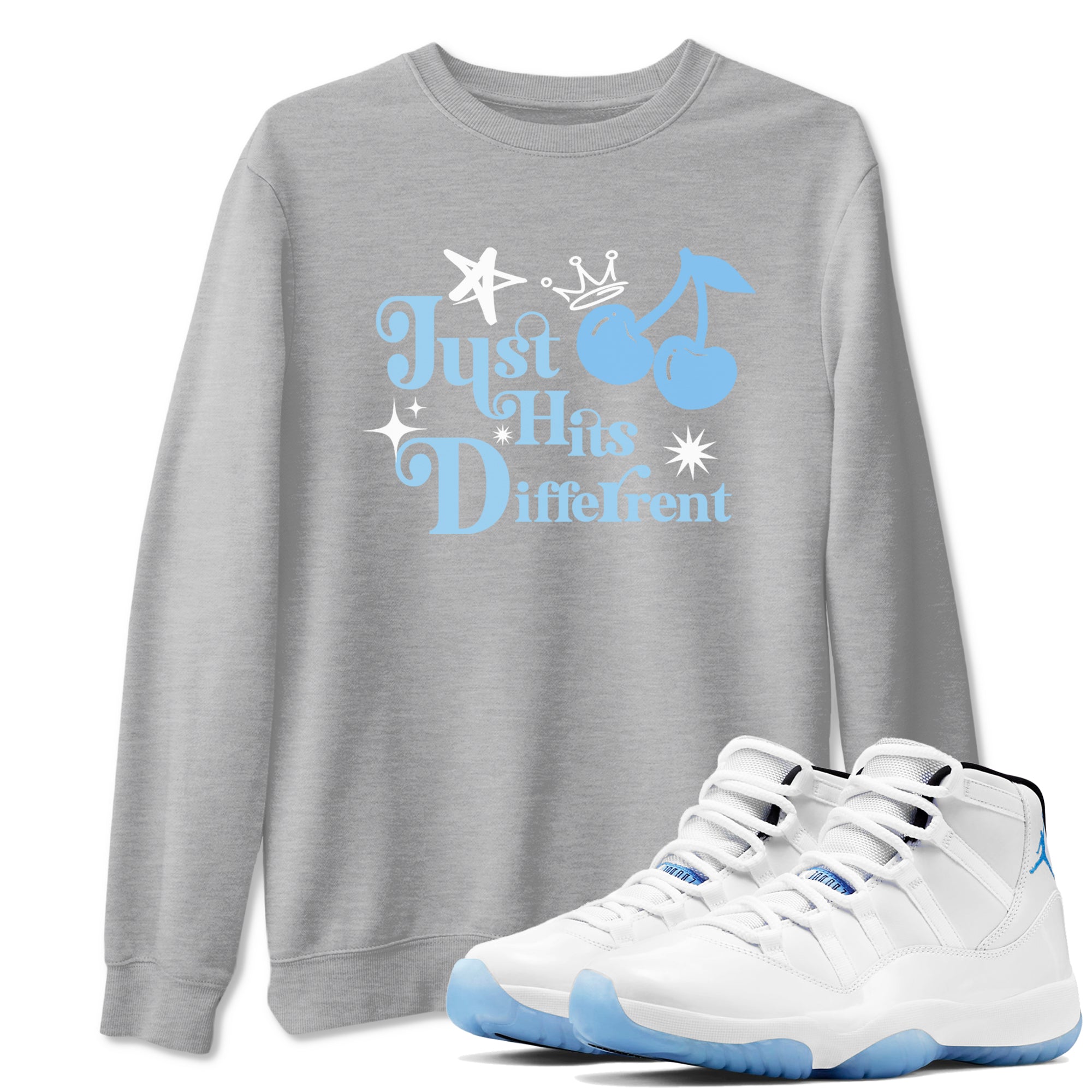 Just Hits Different snkmatch Tees - Air Jordan 11 Legend Blue
