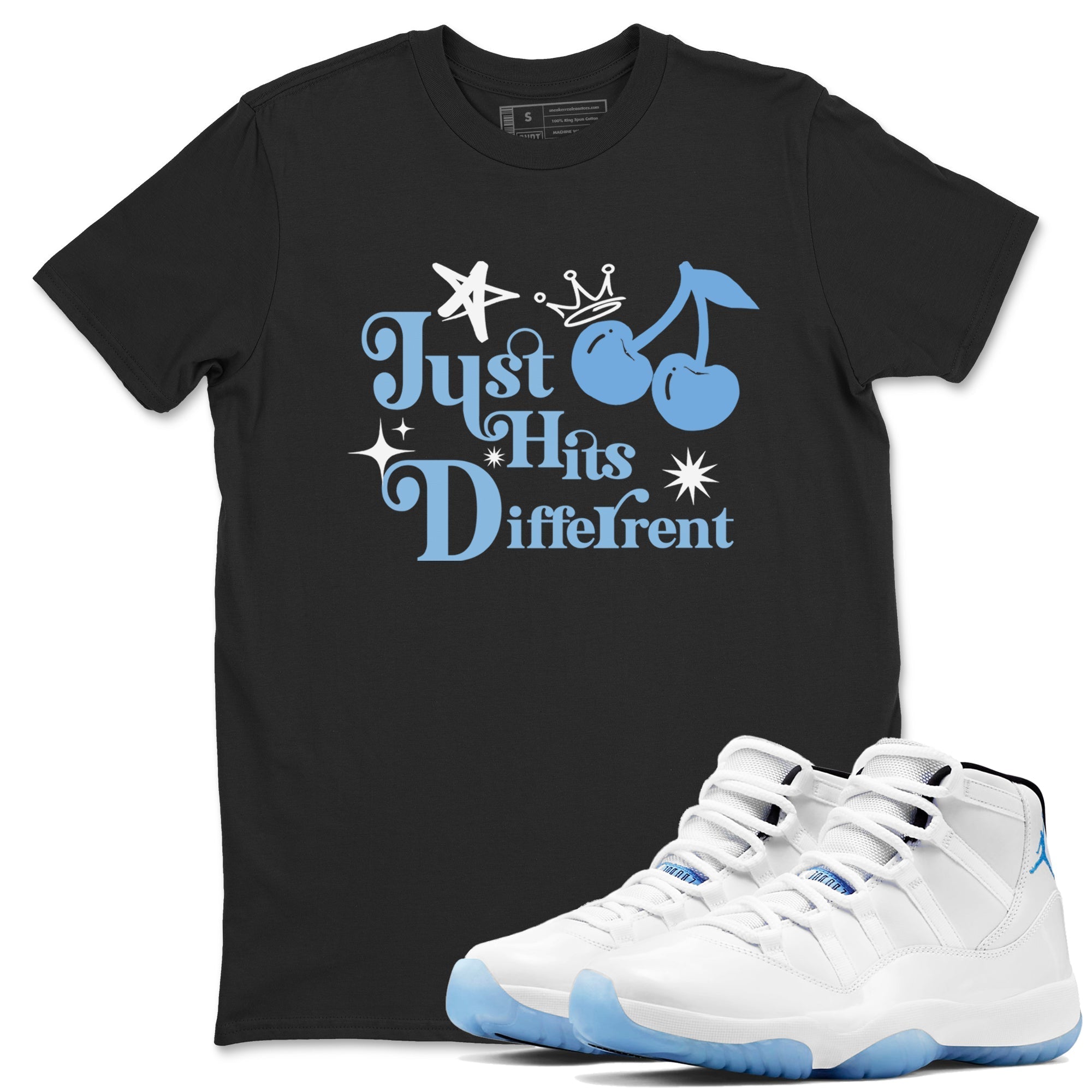 Just Hits Different snkmatch Tees - Air Jordan 11 Legend Blue