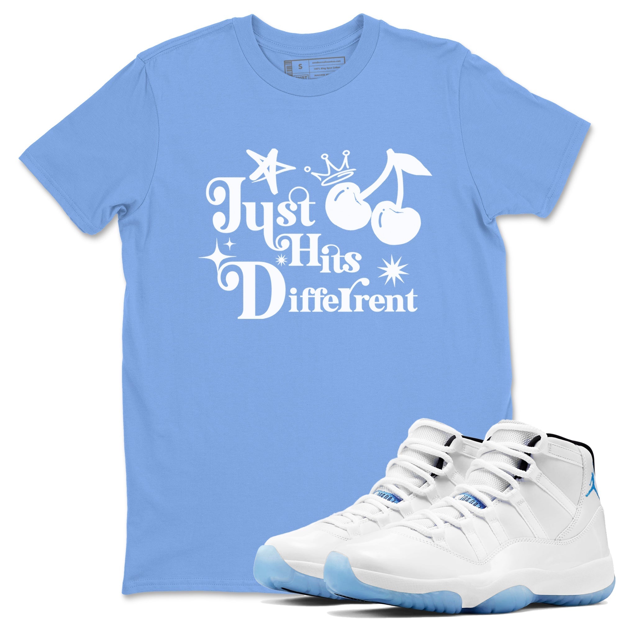 Just Hits Different snkmatch Tees - Air Jordan 11 Legend Blue