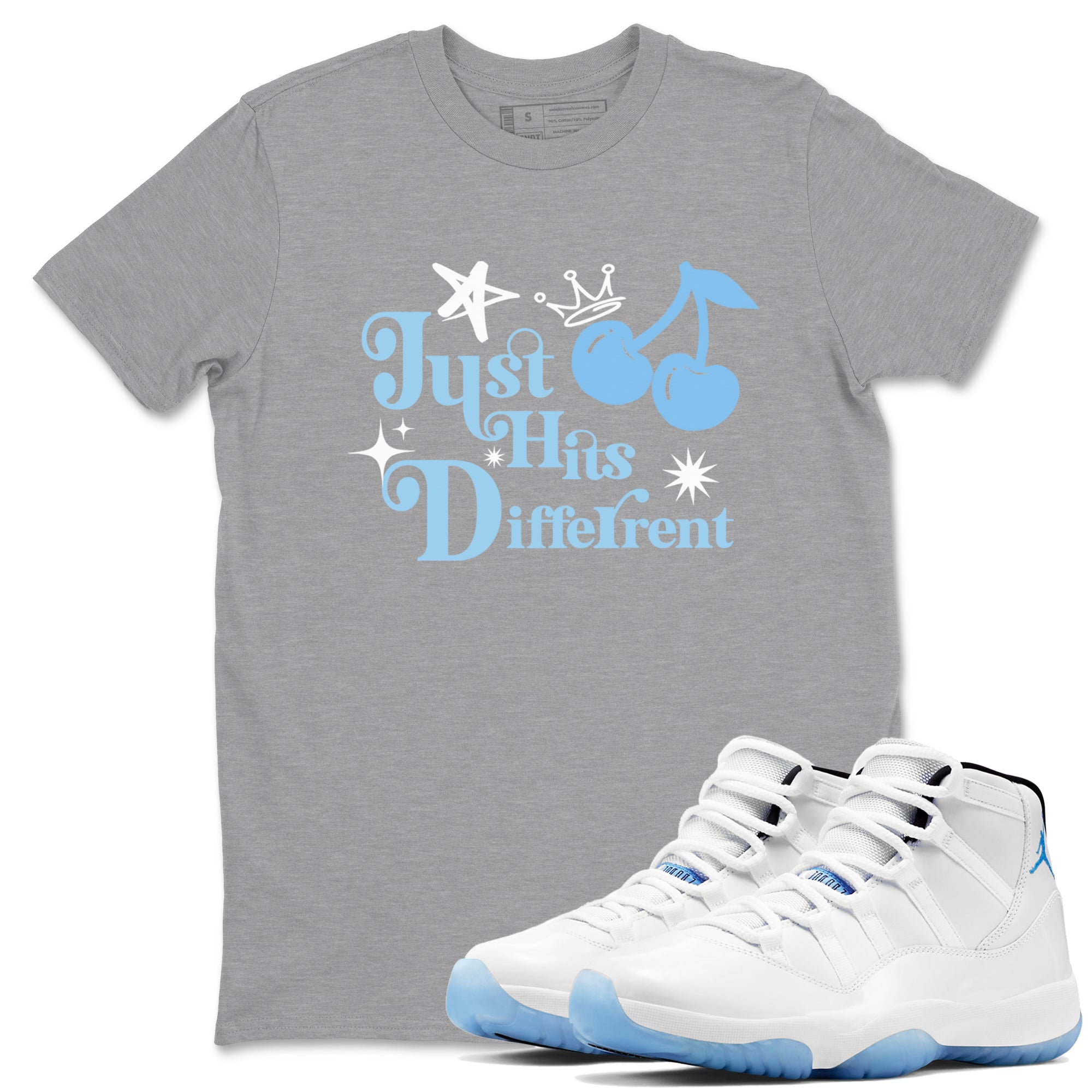 Just Hits Different snkmatch Tees - Air Jordan 11 Legend Blue