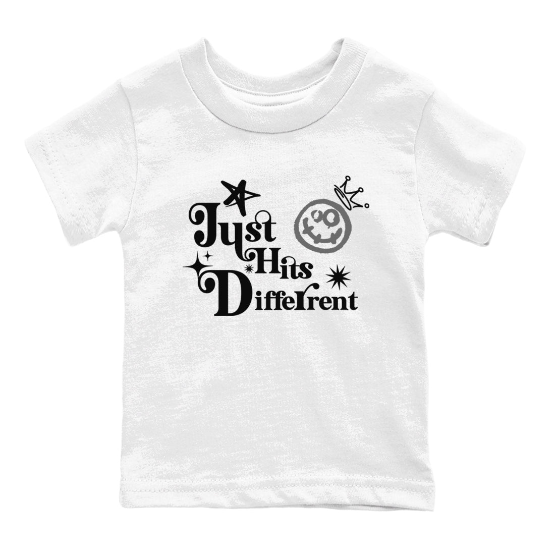 Just Hits Different snkmatch Tees Kids - Air Jordan 12 Black Wolf Grey