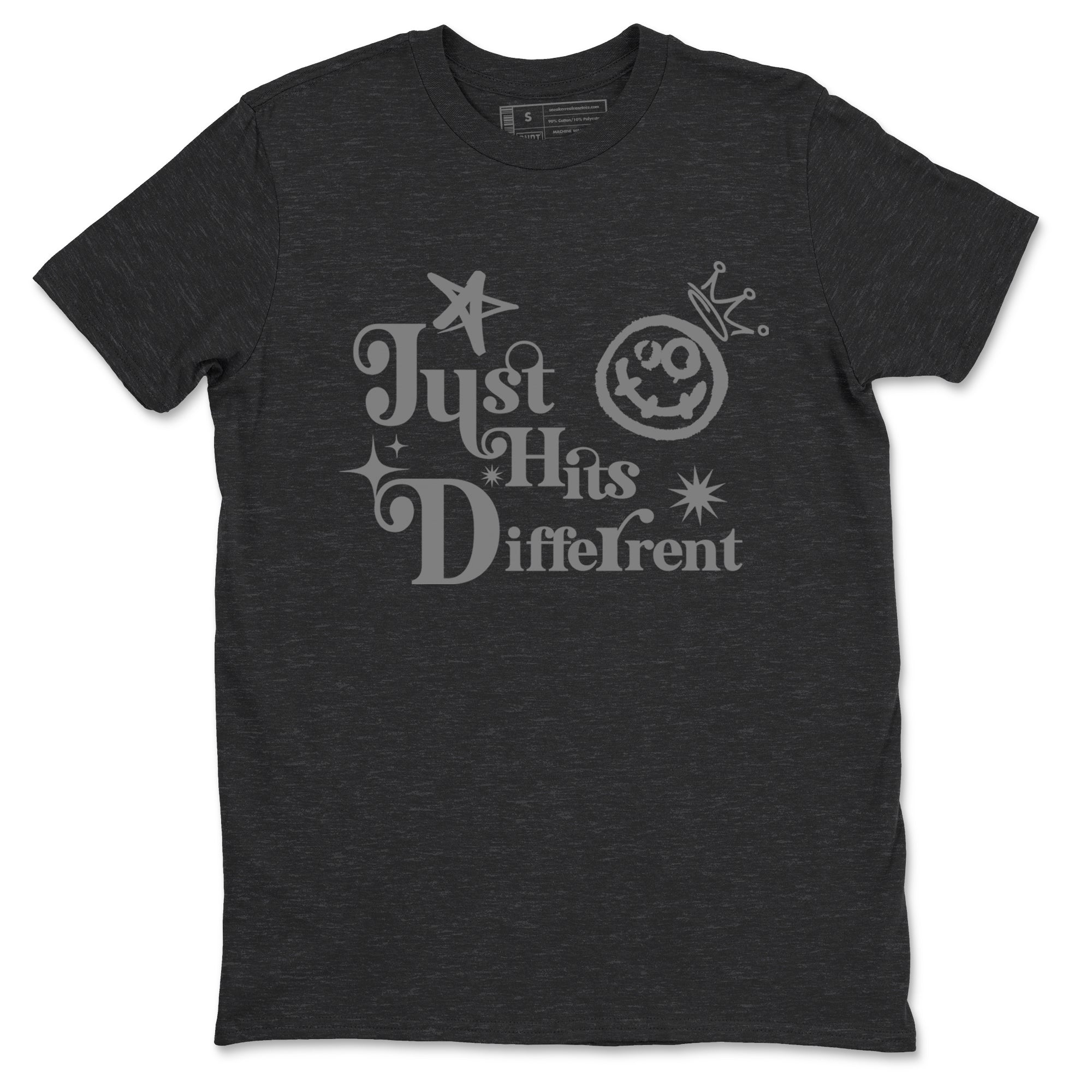Just Hits Different snkmatch Tees - Air Jordan 12 Black Wolf Grey