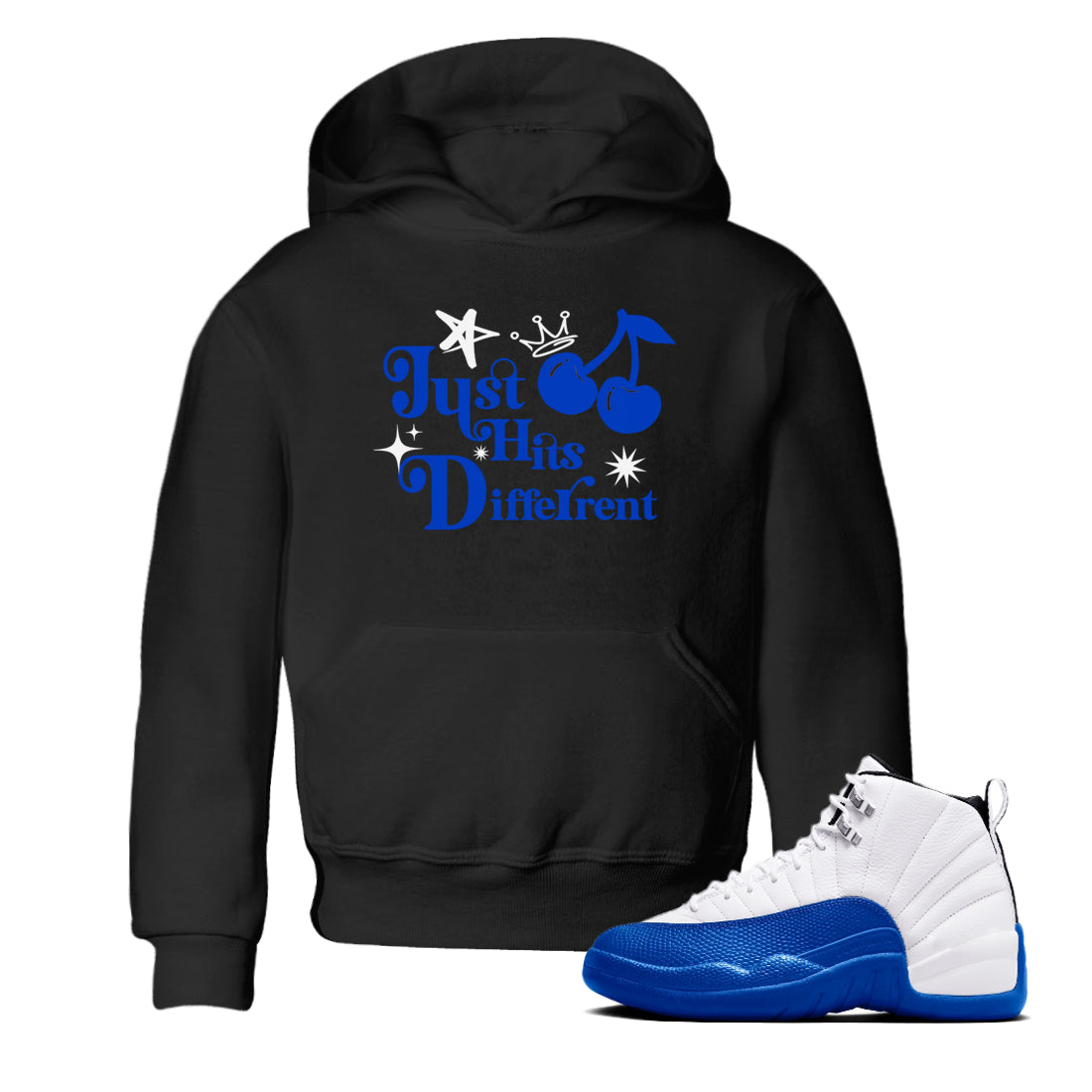 Just Hits Different snkmatch Tees Kids - Air Jordan 12 Blueberry
