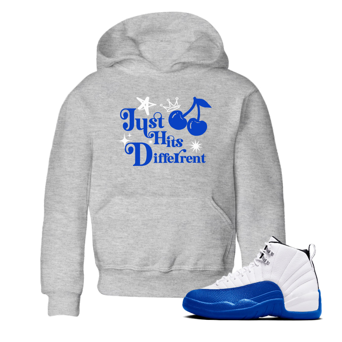 Just Hits Different snkmatch Tees Kids - Air Jordan 12 Blueberry