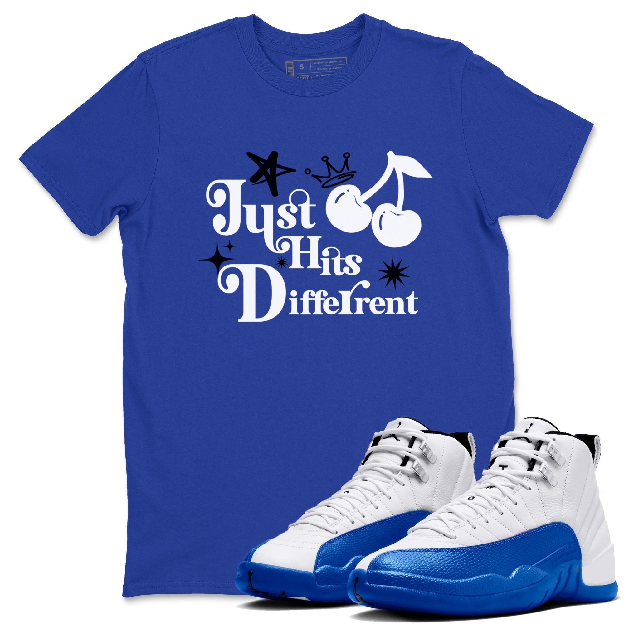 Just Hits Different snkmatch Tees - Air Jordan 12 Blueberry
