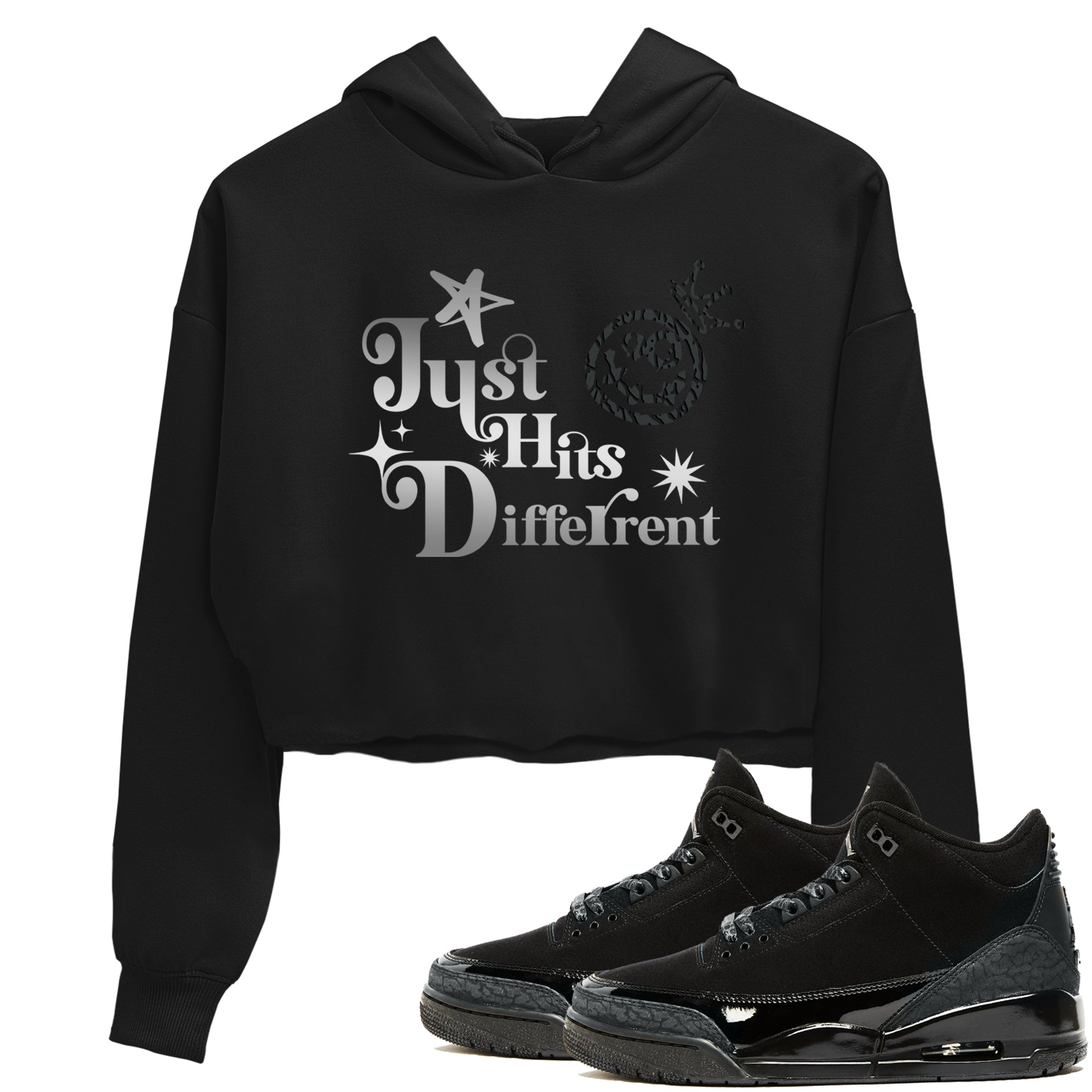 Just Hits Different snkmatch Women's Top - Air Jordan 3 Black Cat