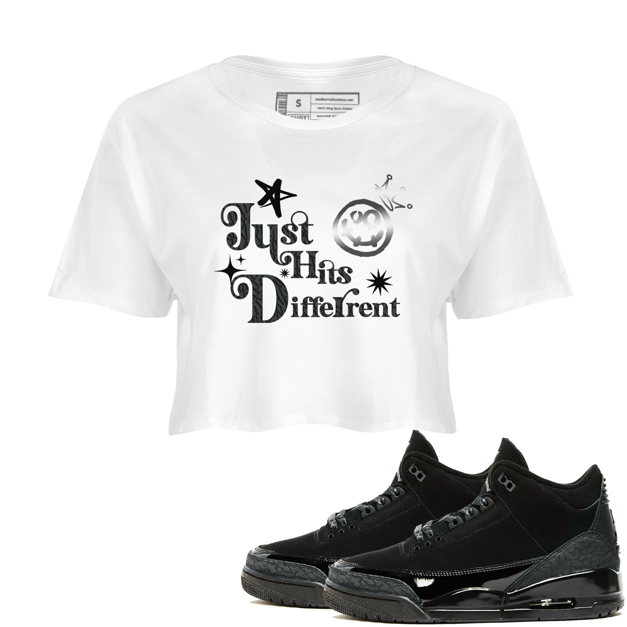 Just Hits Different snkmatch Women's Top - Air Jordan 3 Black Cat