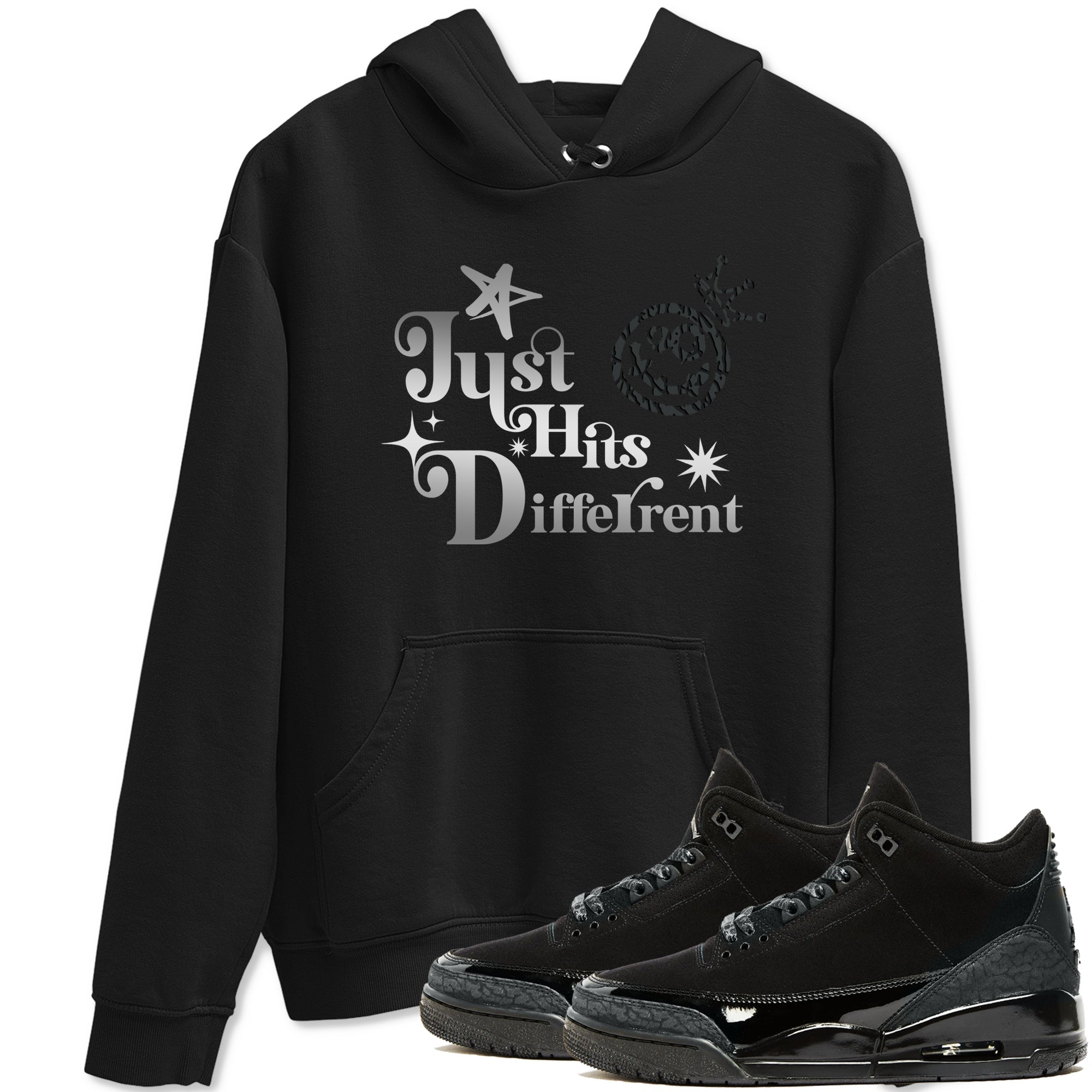 Just Hits Different snkmatch Tees - Air Jordan 3 Black Cat