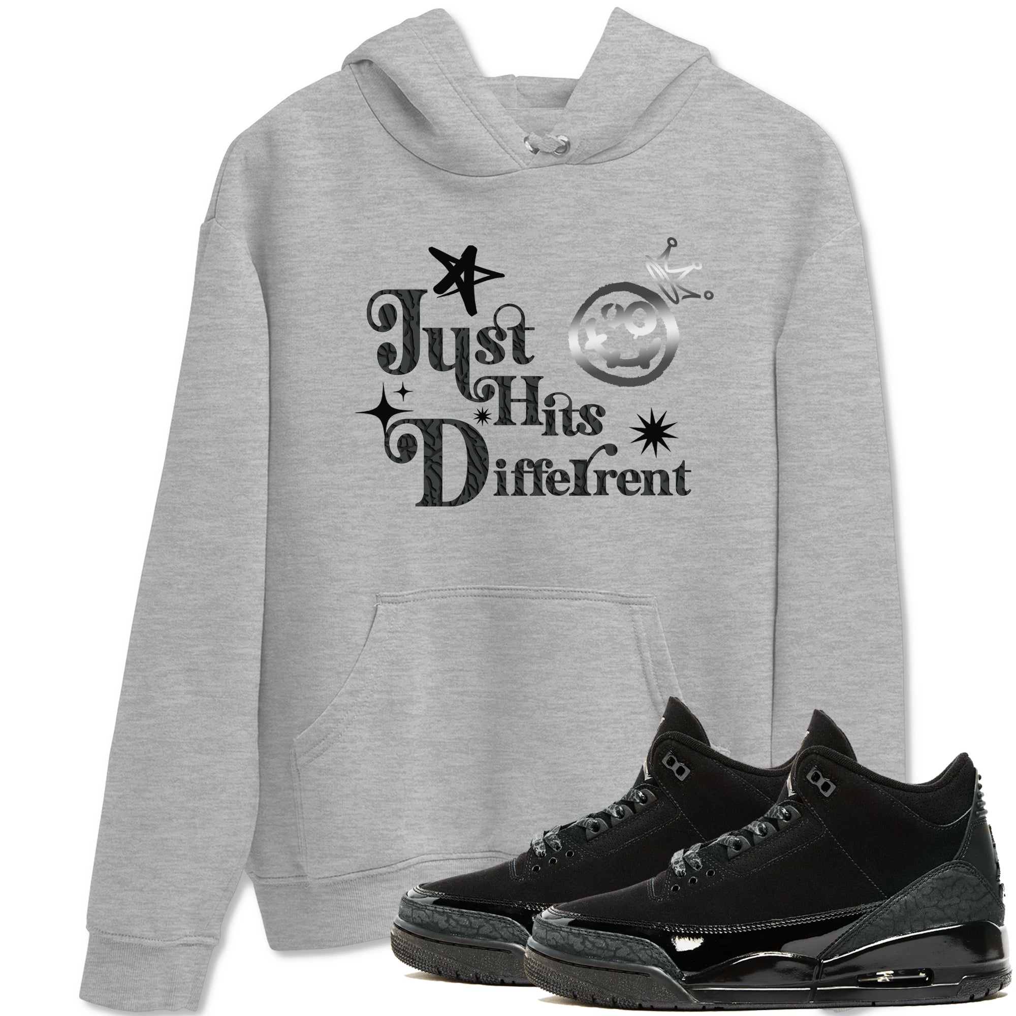 Just Hits Different snkmatch Tees - Air Jordan 3 Black Cat