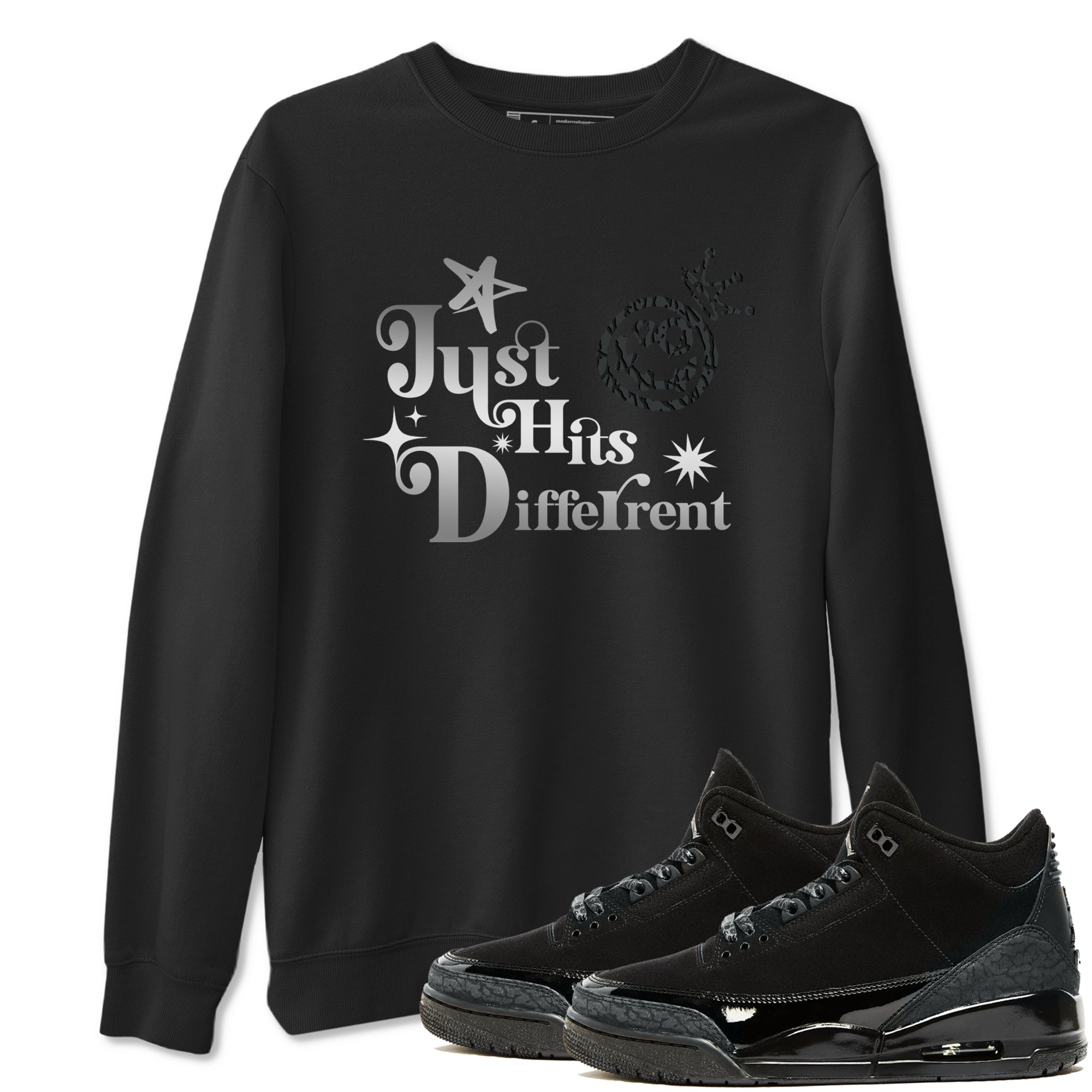 Just Hits Different snkmatch Tees - Air Jordan 3 Black Cat
