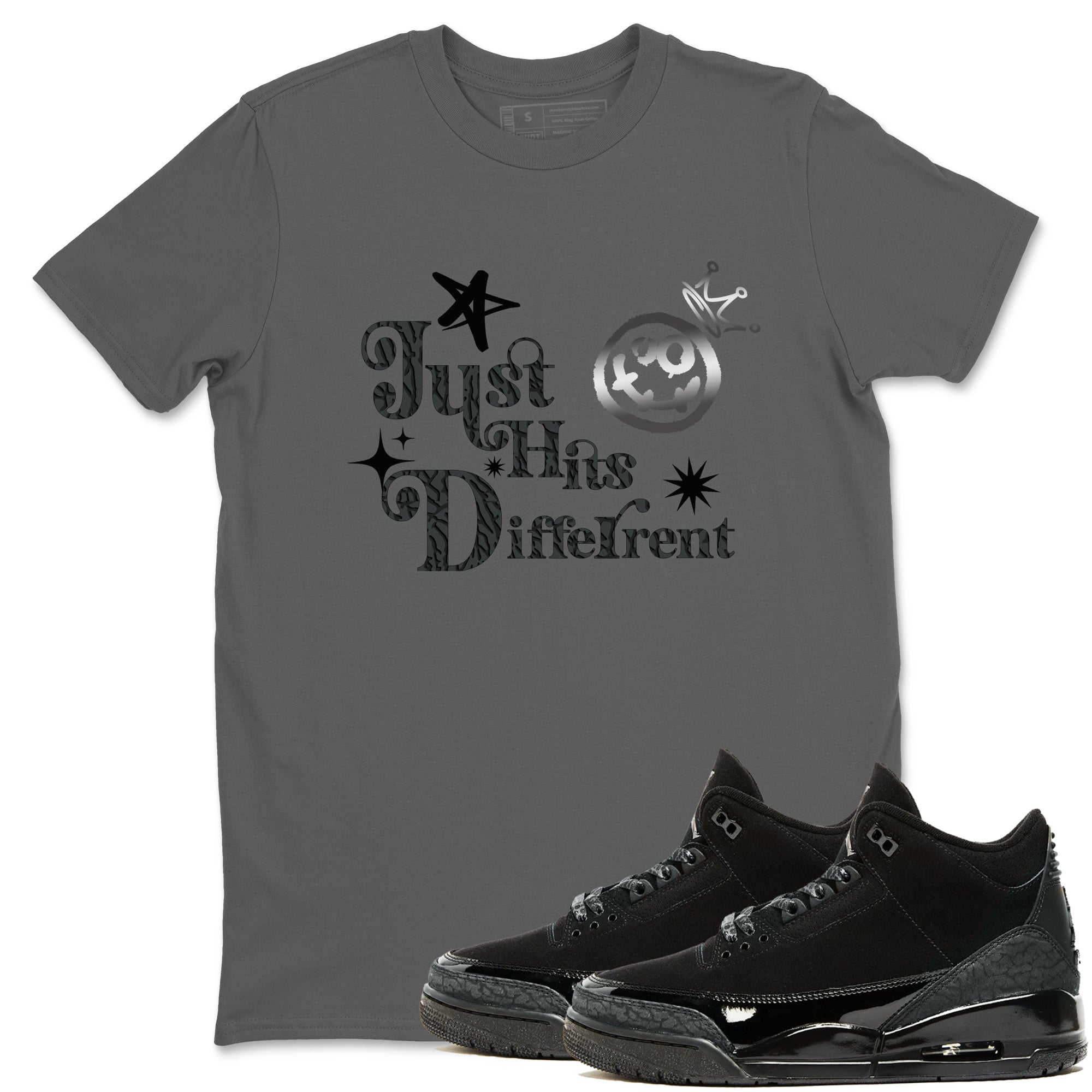 Just Hits Different snkmatch Tees - Air Jordan 3 Black Cat