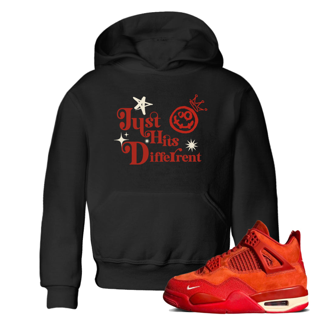 Just Hits Different snkmatch Tees Kids - Air Jordan 4 Brick By Brick