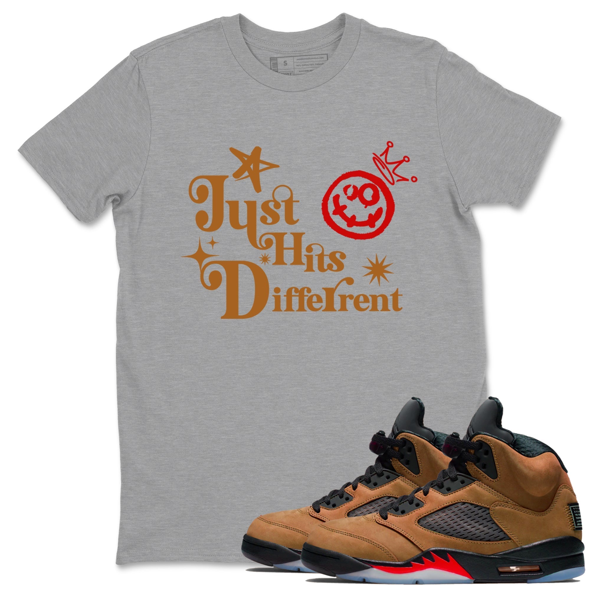 Just Hits Different snkmatch Tees - Air Jordan 5 Archaeo Brown