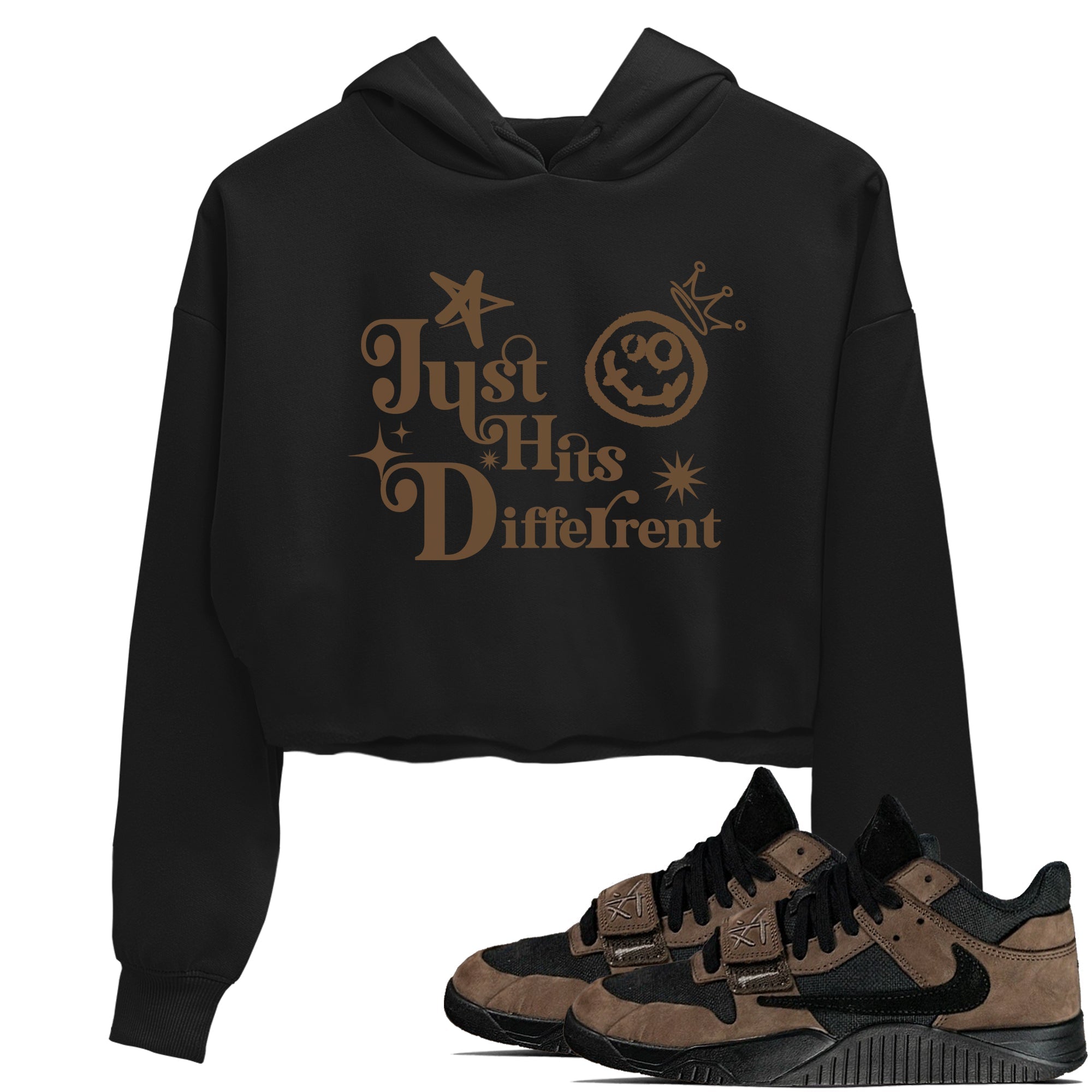 Just Hits Different snkmatch Women's Top - Jordan Jumpman Jack Travis Scott Dark Mocha