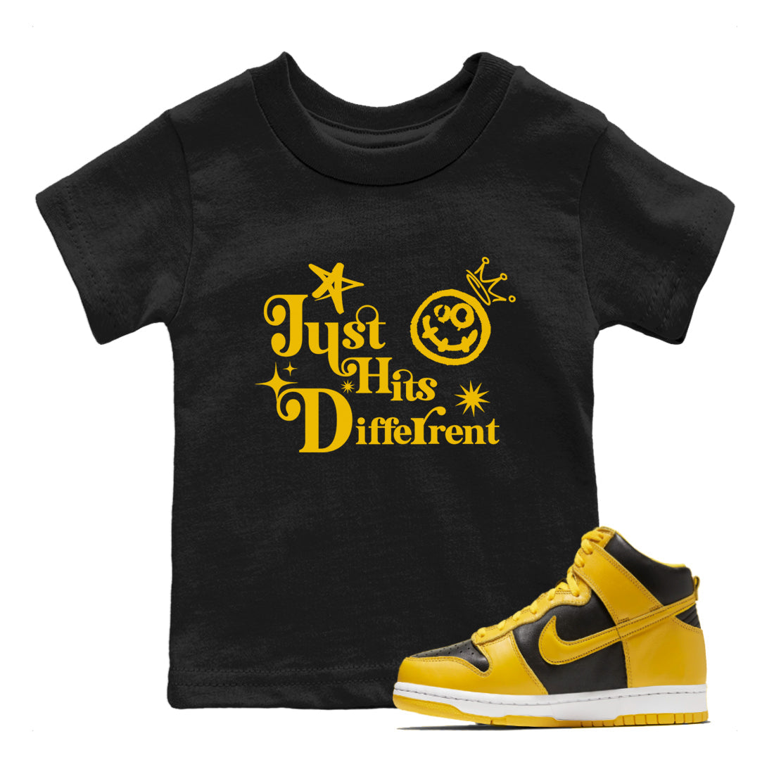Just Hits Different snkmatch Tees Kids - Dunk High Pollen