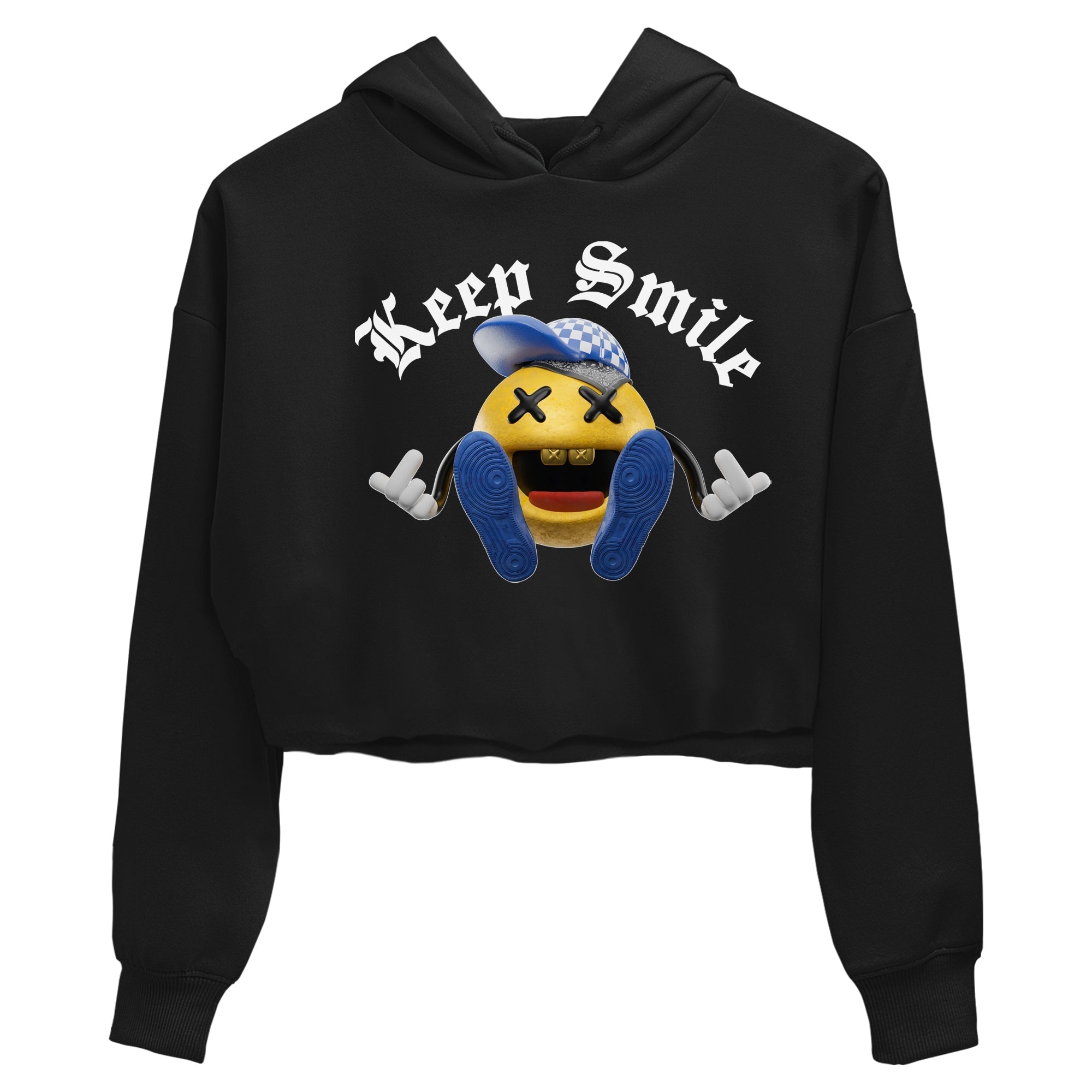 Keep Smiling Women's Tops - Air Jordan 1 Game Royal Varsity Maize