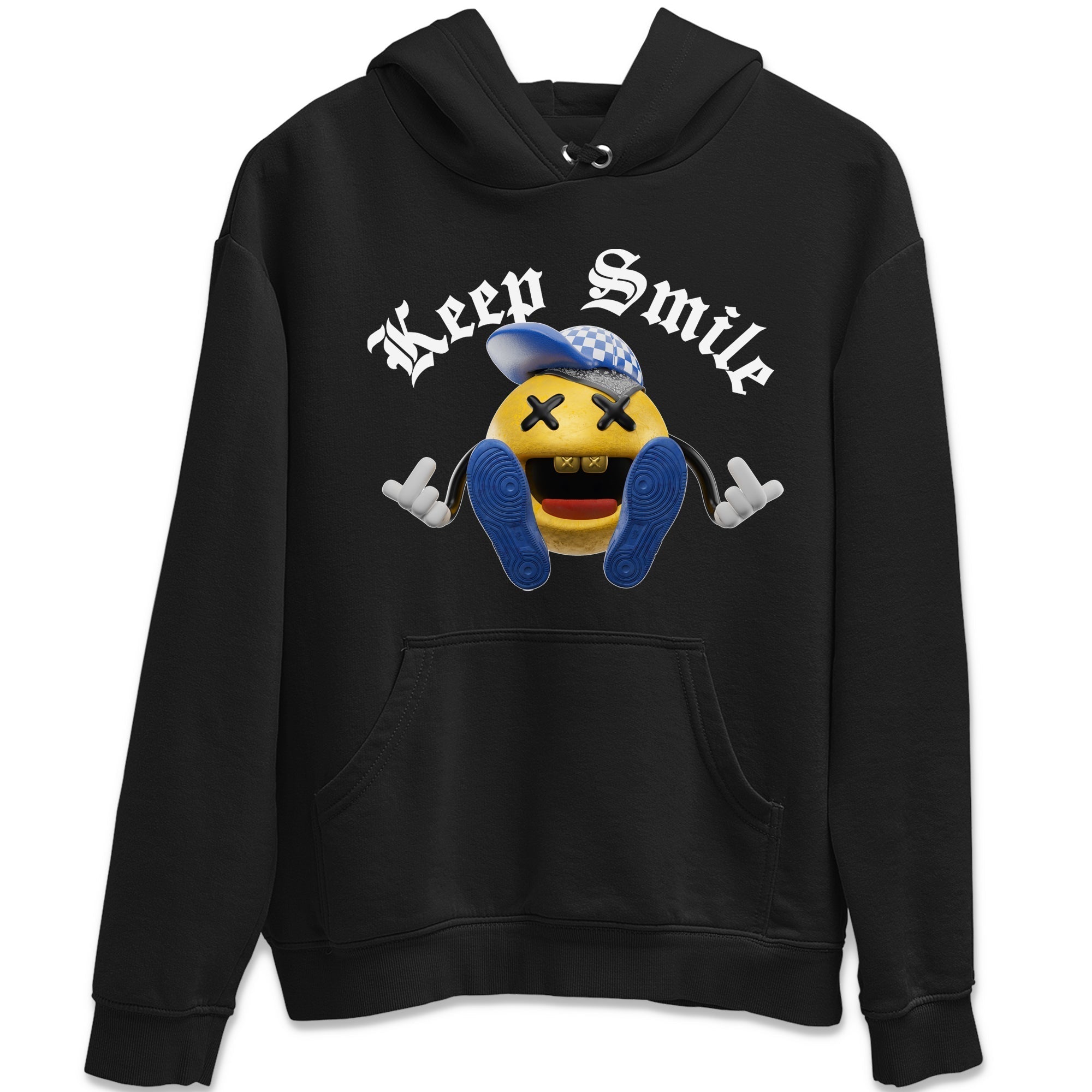 Keep Smiling Unisex Tops - Air Jordan 1 Game Royal Varsity Maize