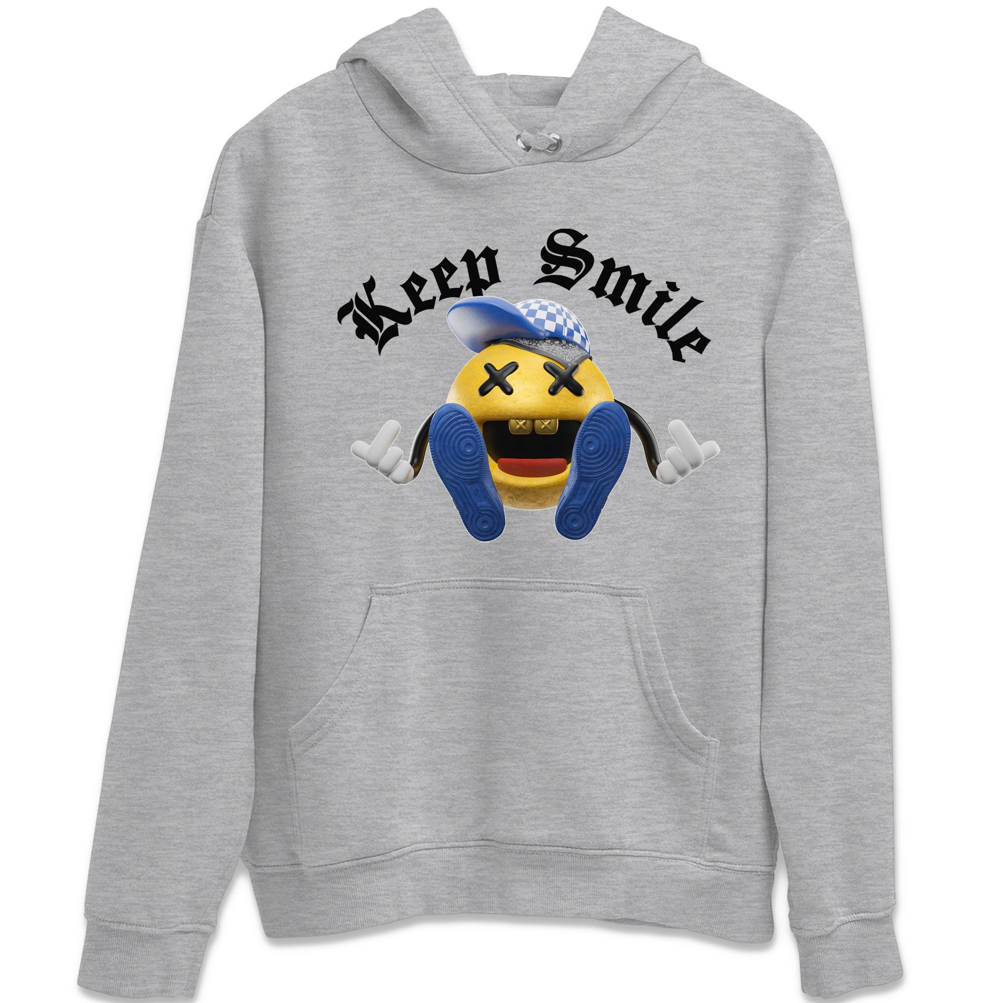 Keep Smiling Unisex Tops - Air Jordan 1 Game Royal Varsity Maize