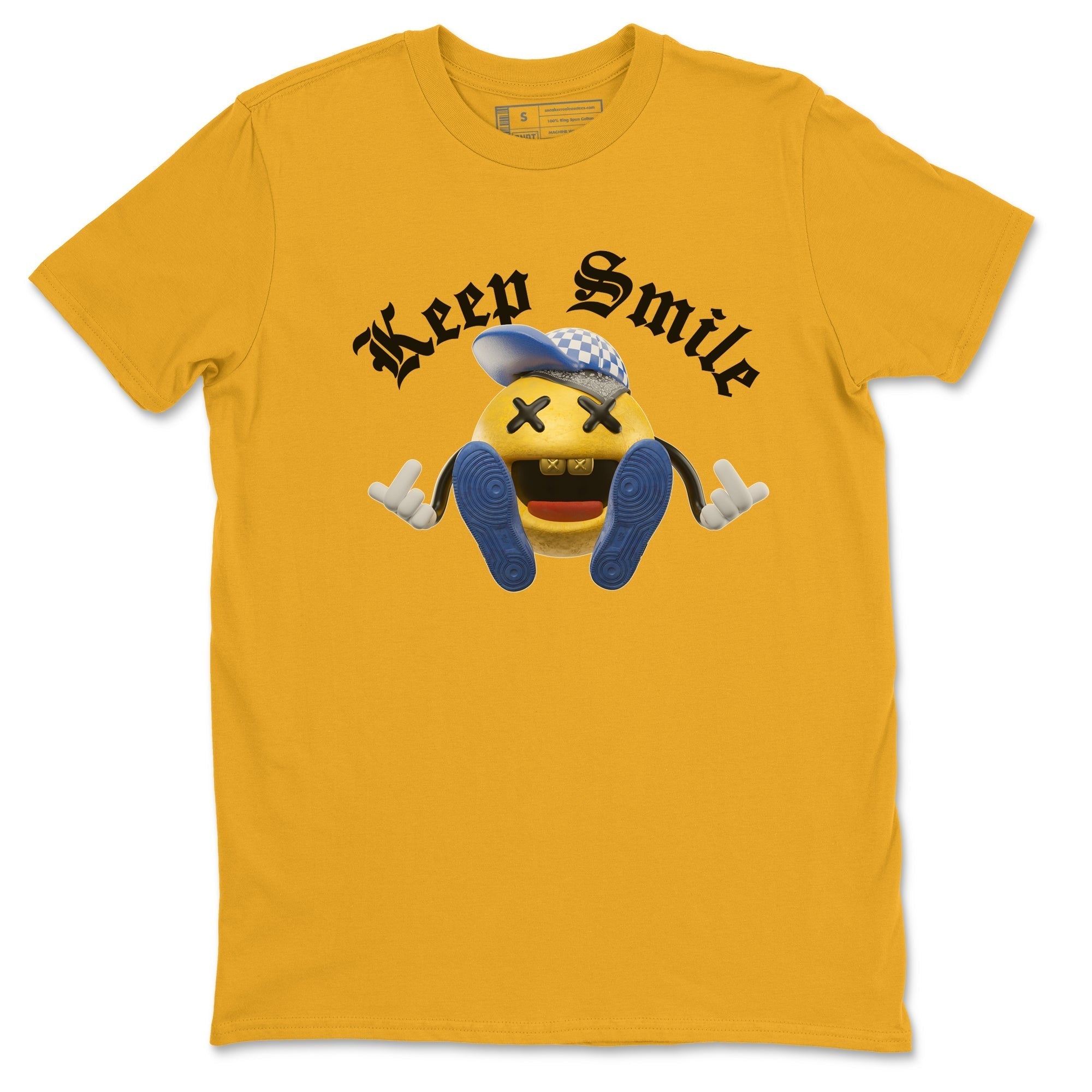 Keep Smiling Unisex Tops - Air Jordan 1 Game Royal Varsity Maize