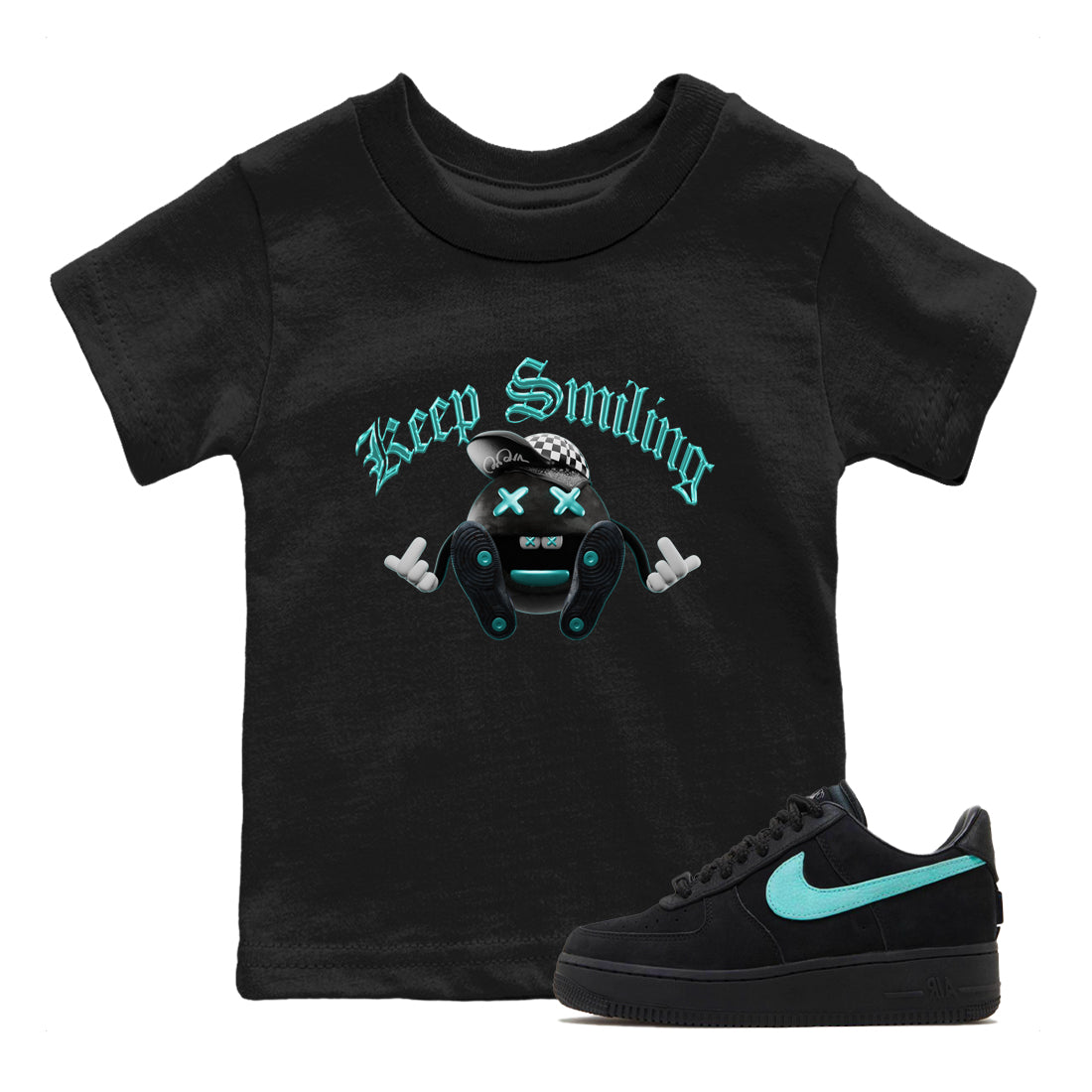 Keep Smiling Kids Tops - Air Force 1 Tiffany