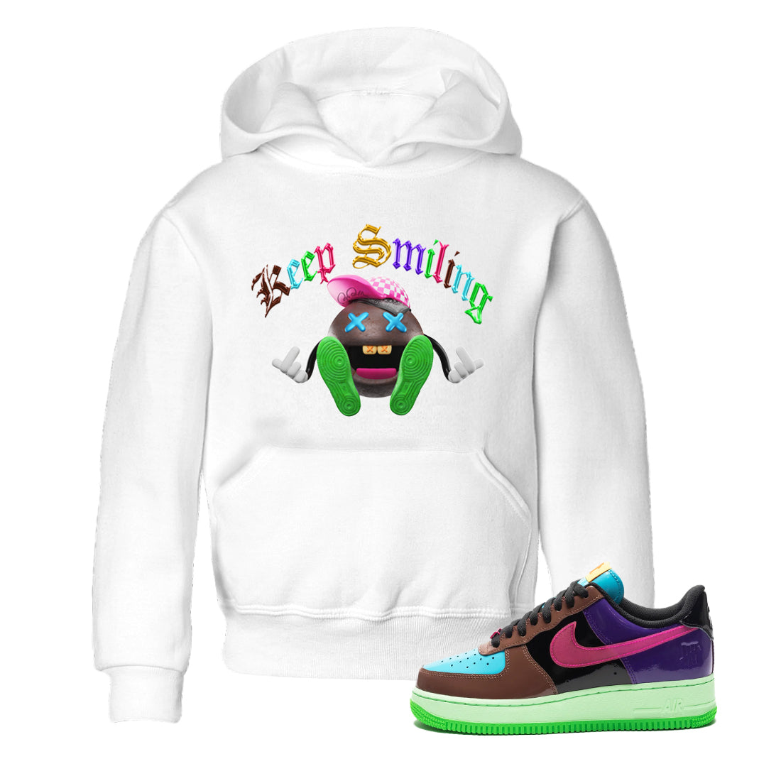 Keep Smiling Kids Tops - Air Force 1 Undefeated Fauna Brown
